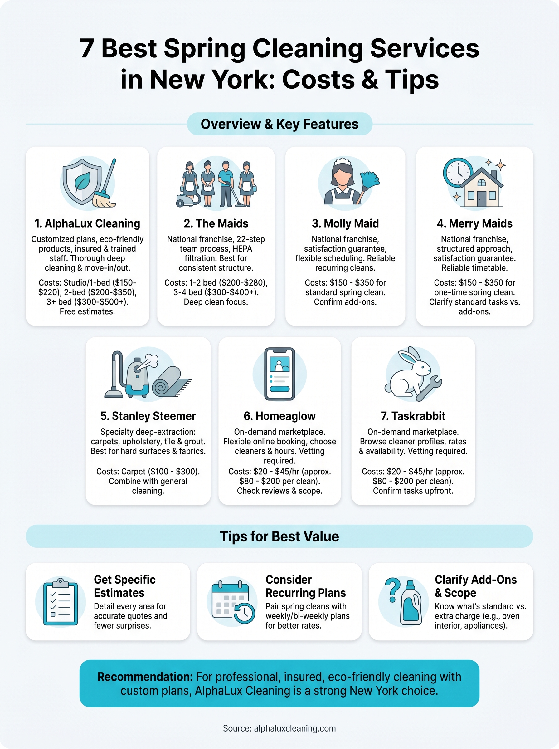 spring cleaning services infographic