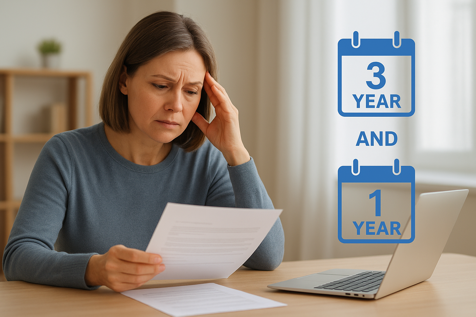 How the three-year and one-year rules interact