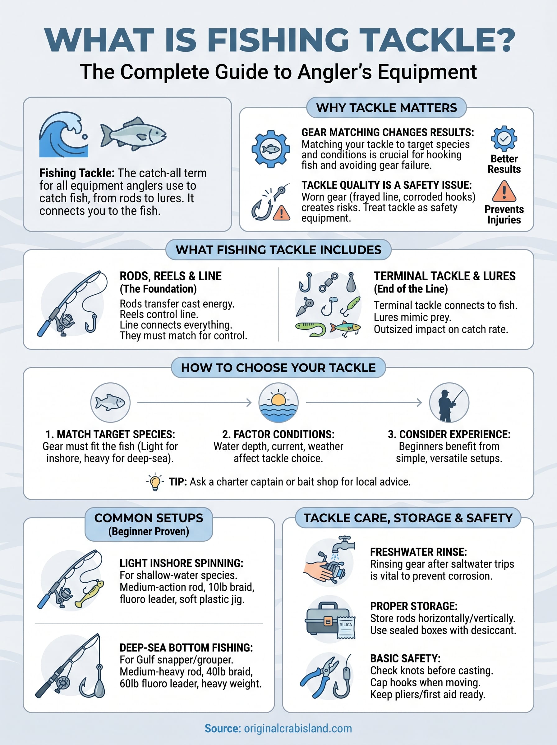 what is fishing tackle infographic