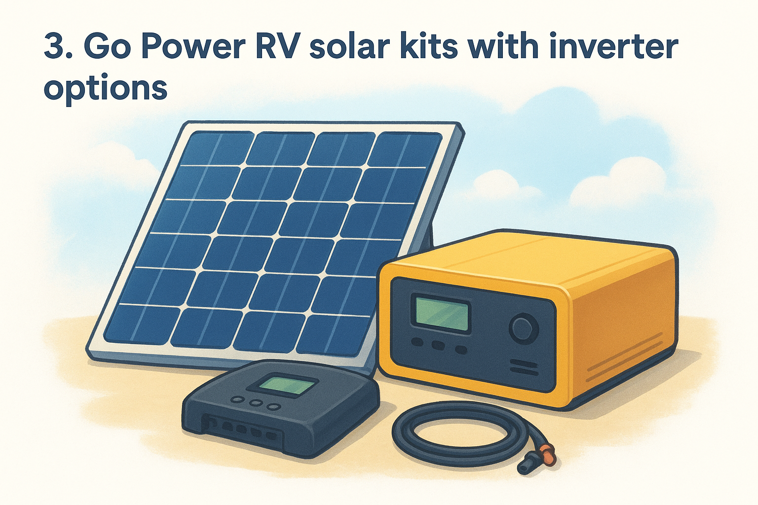 3. Go Power RV solar kits with inverter options