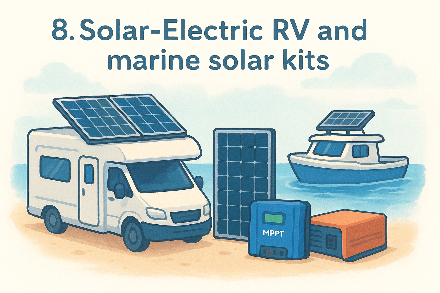 8. Solar-Electric RV and marine solar kits