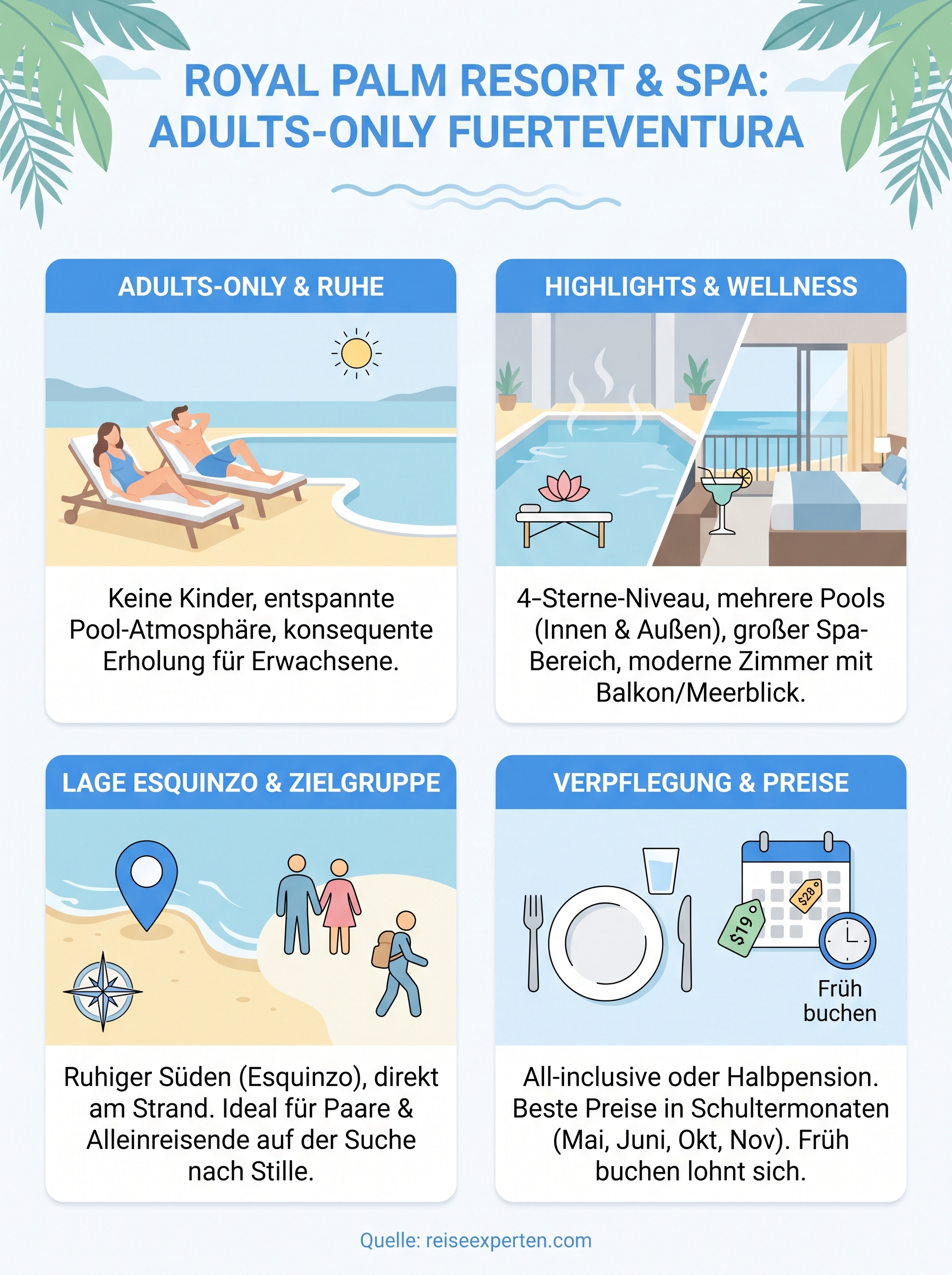 royal palm resort & spa infographic