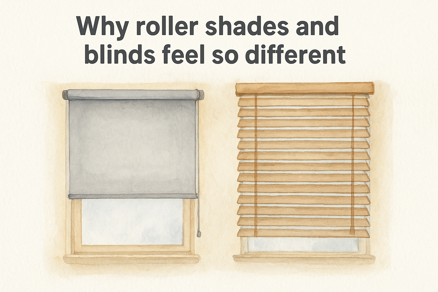 Why roller shades and blinds feel so different