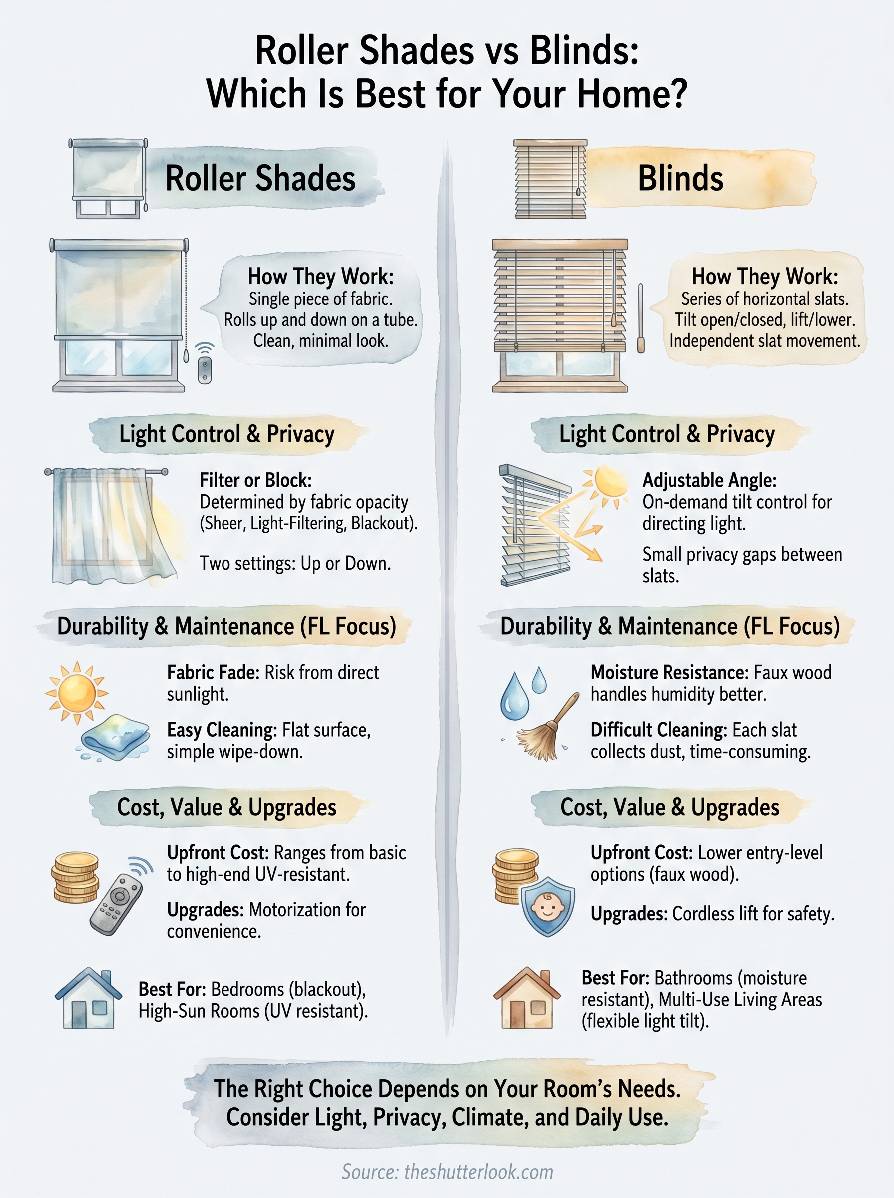 roller shades vs blinds infographic