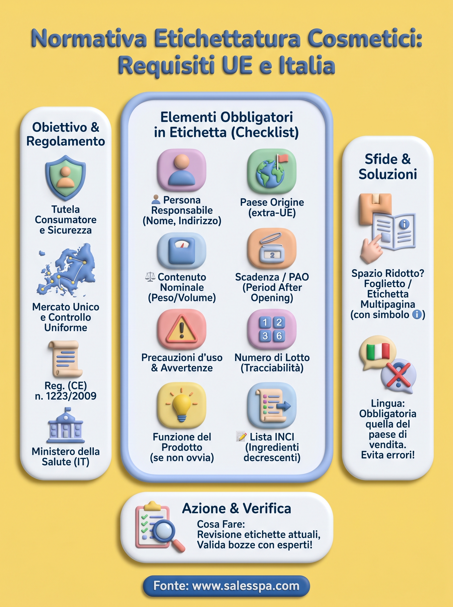 normativa etichettatura cosmetici infographic