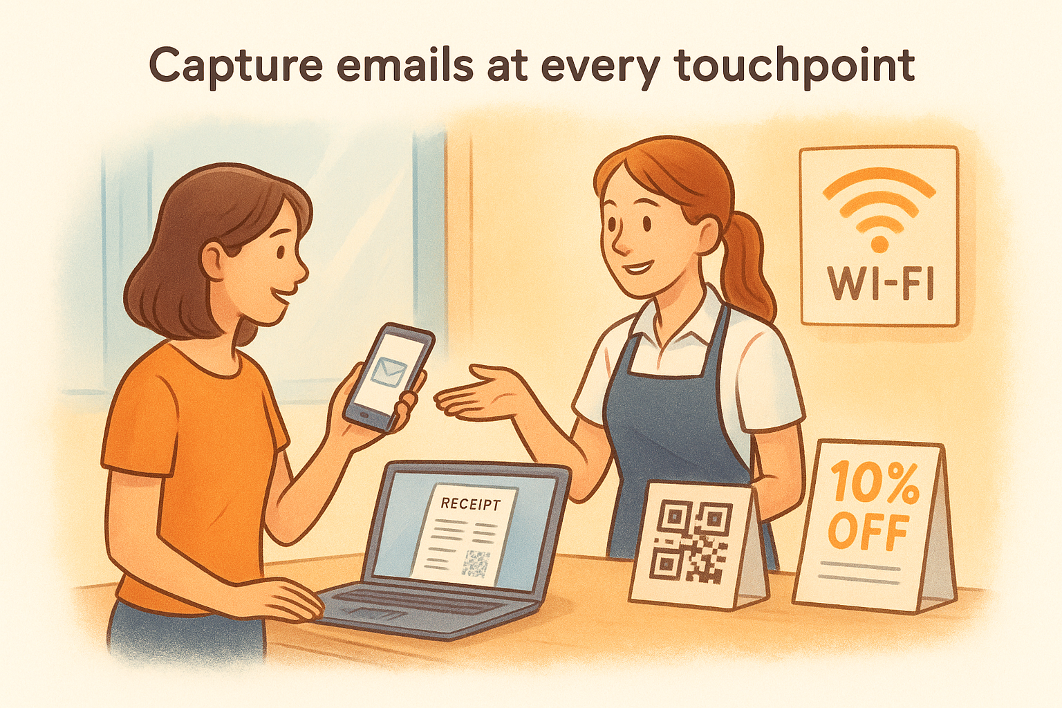 Capture emails at every touchpoint