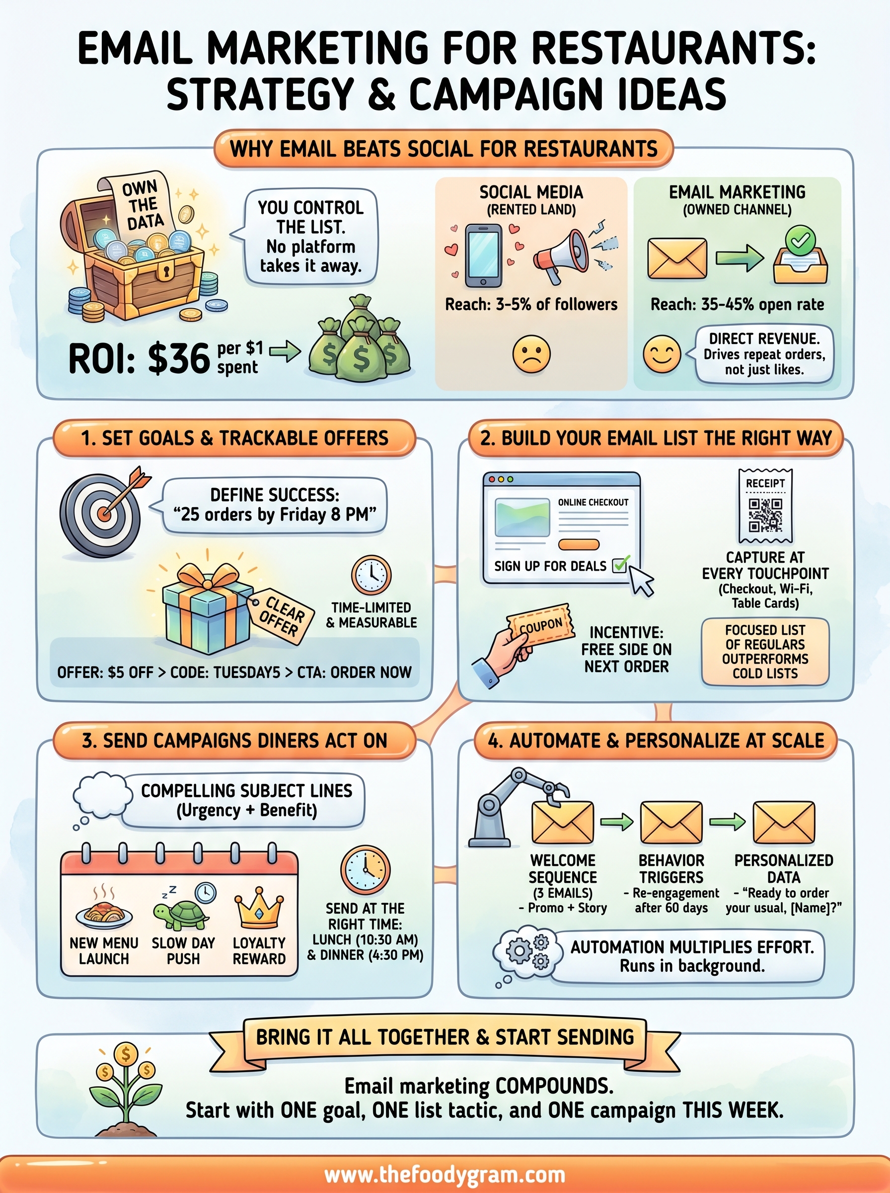 email marketing for restaurants infographic