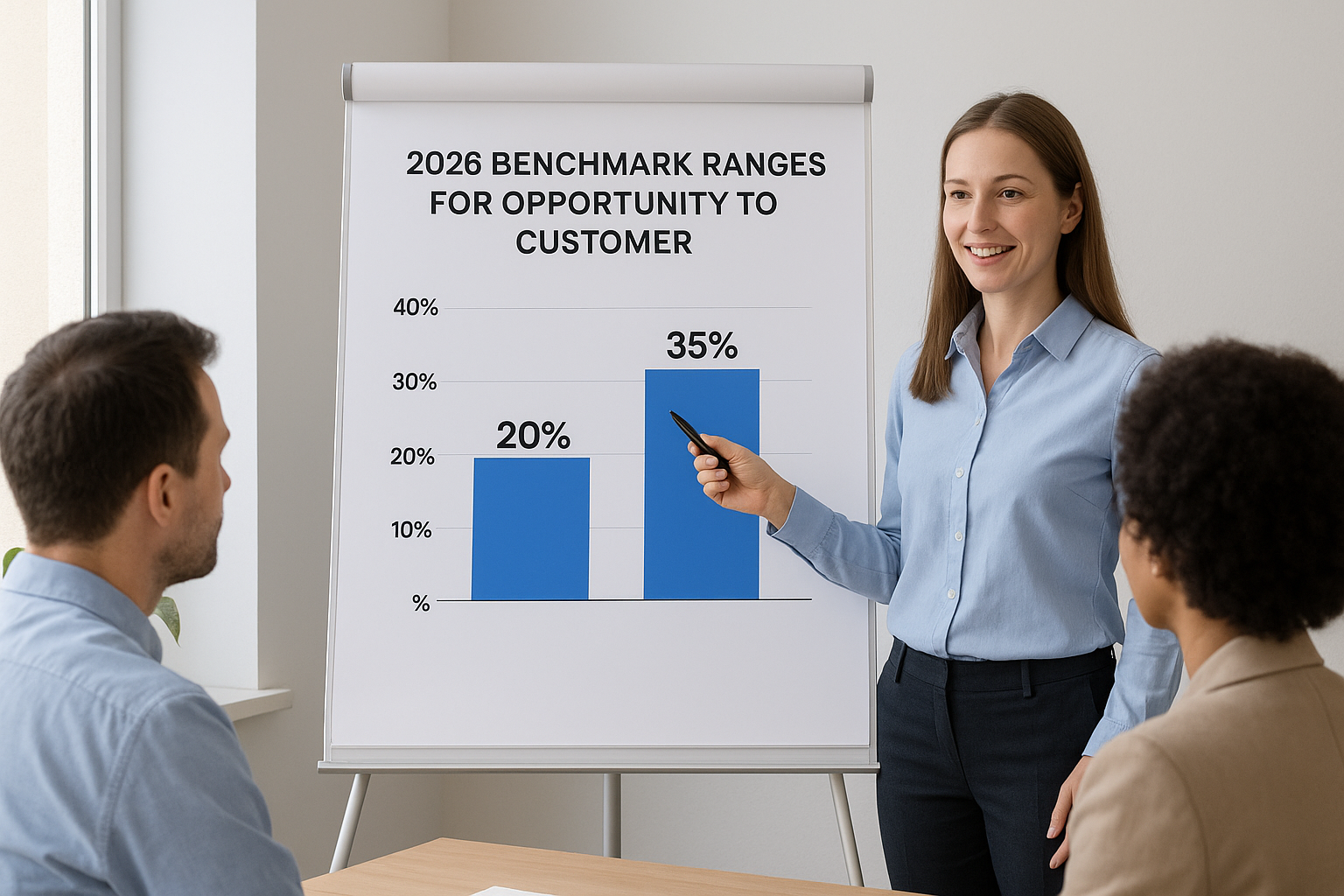 2026 benchmark ranges for opportunity to customer