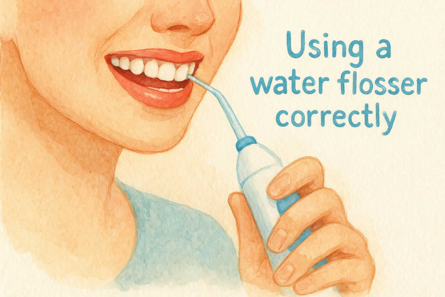Using a water flosser correctly