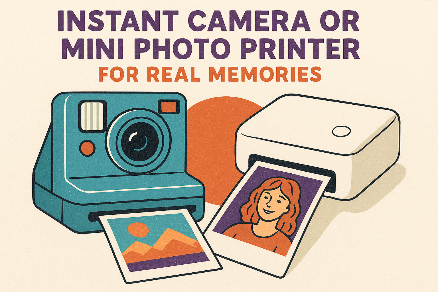 5. Instant camera or mini photo printer for real memories