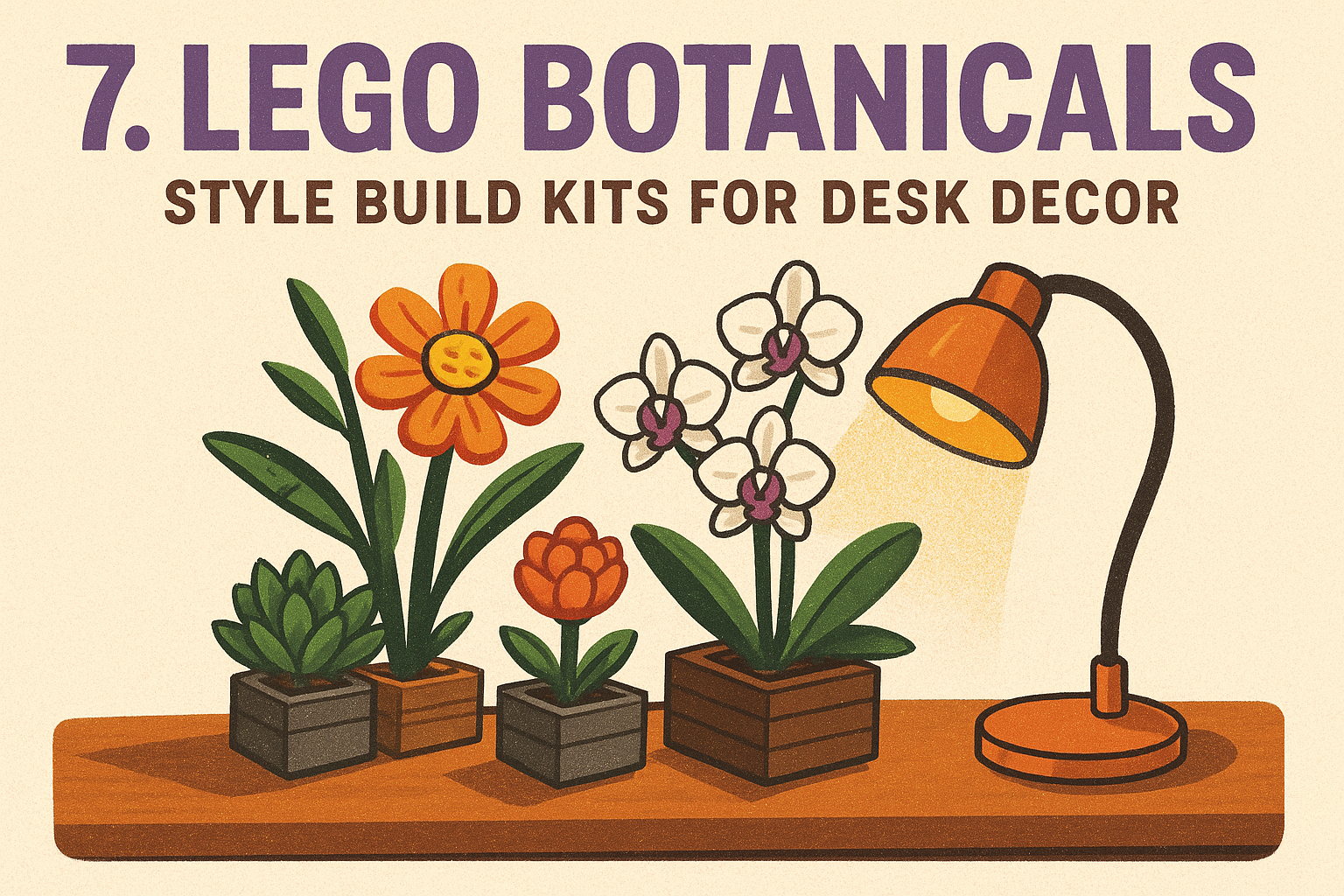 7. LEGO Botanicals style build kits for desk decor