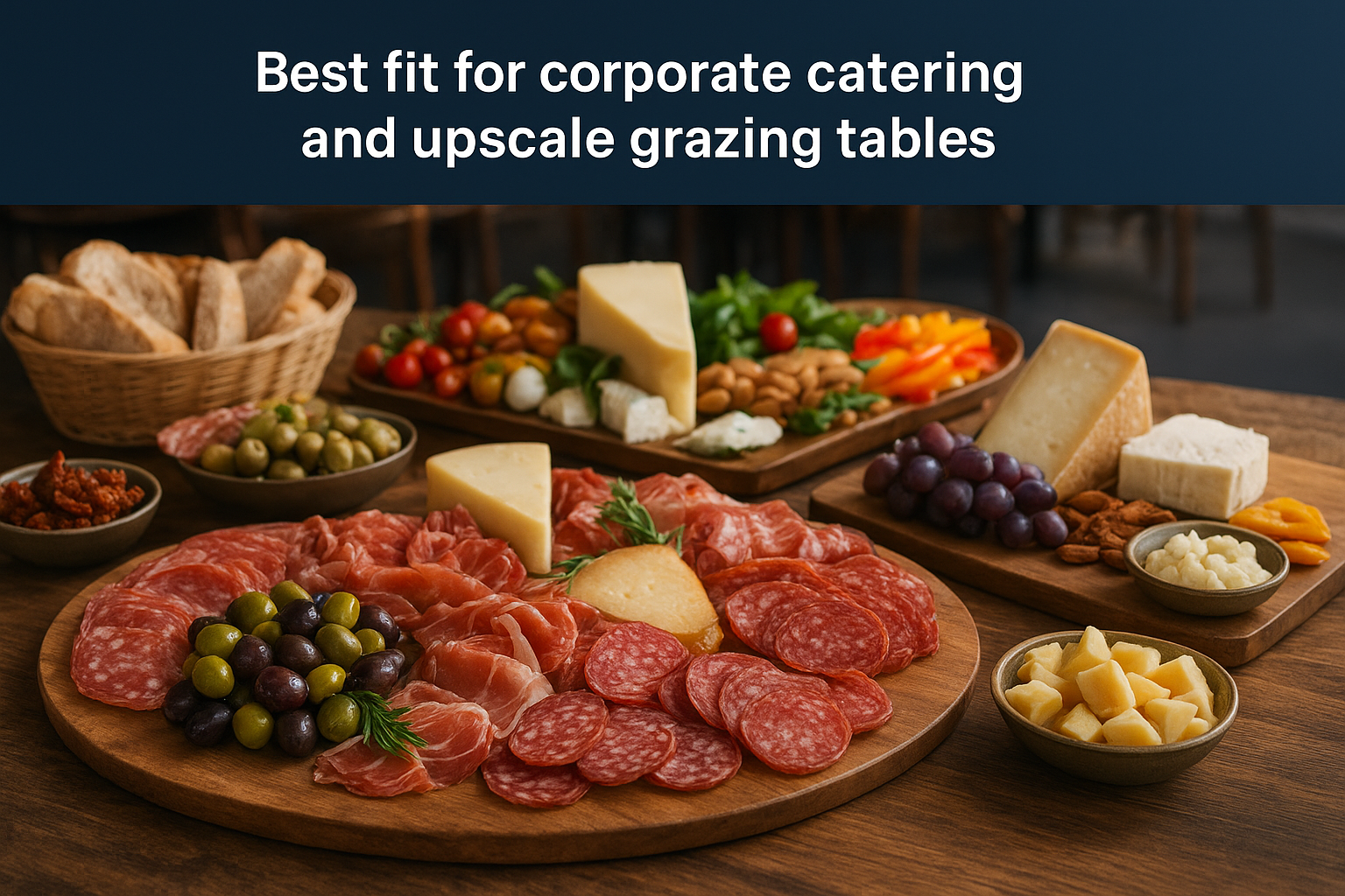 Best fit for corporate catering and upscale grazing tables