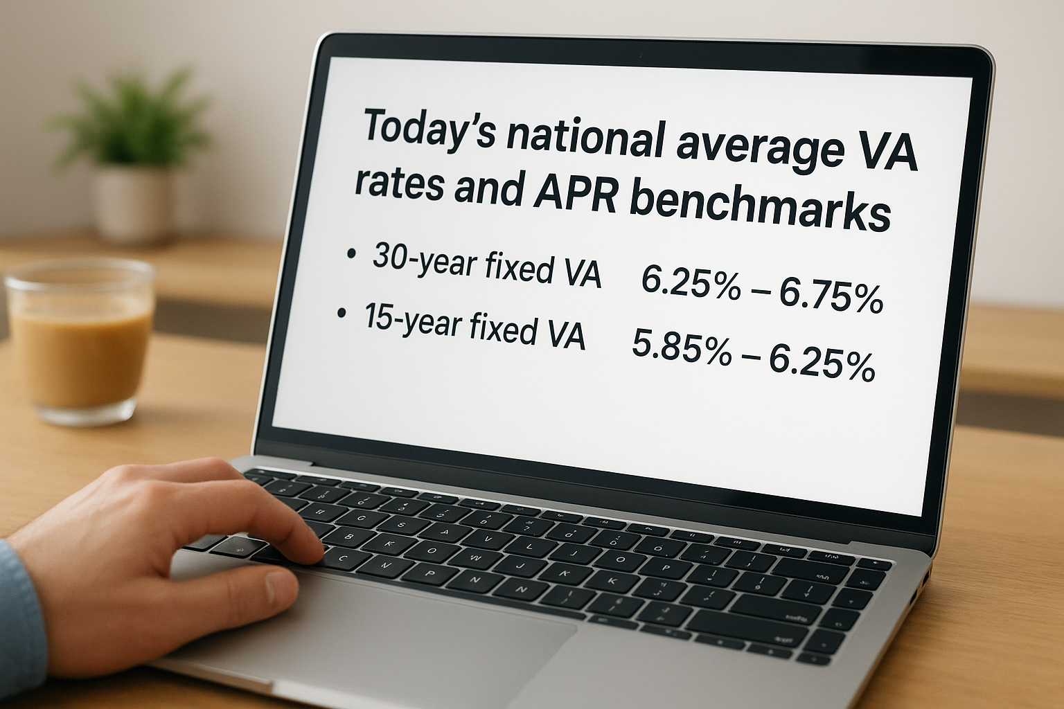 Today's national average VA rates and APR benchmarks