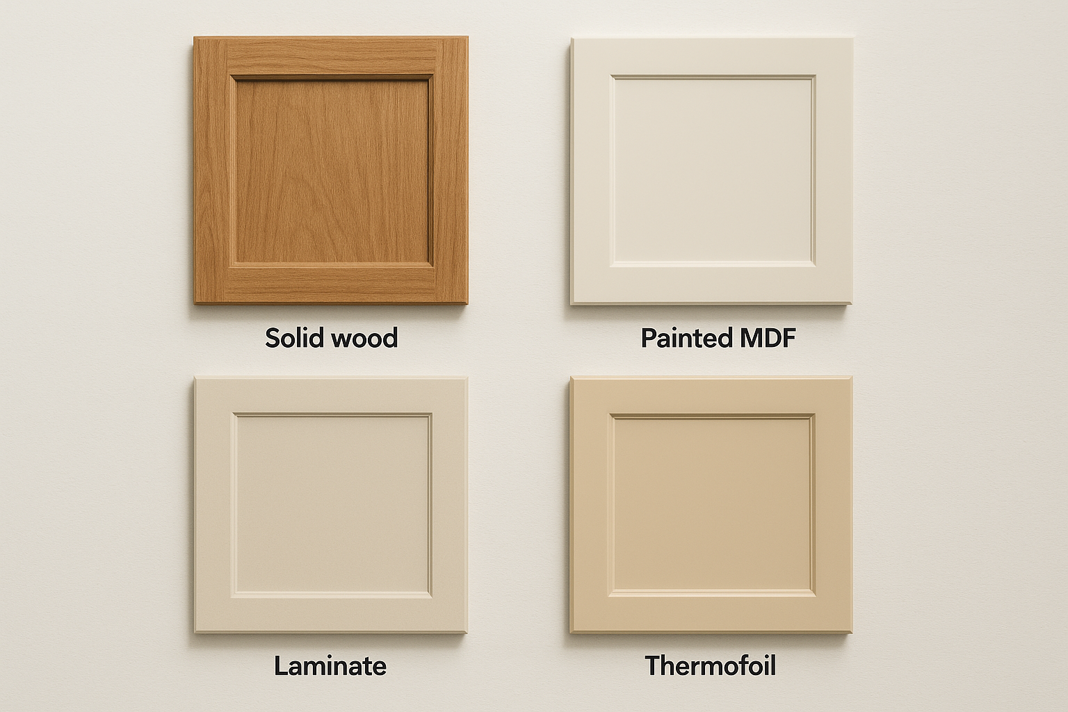 The most common cabinet materials