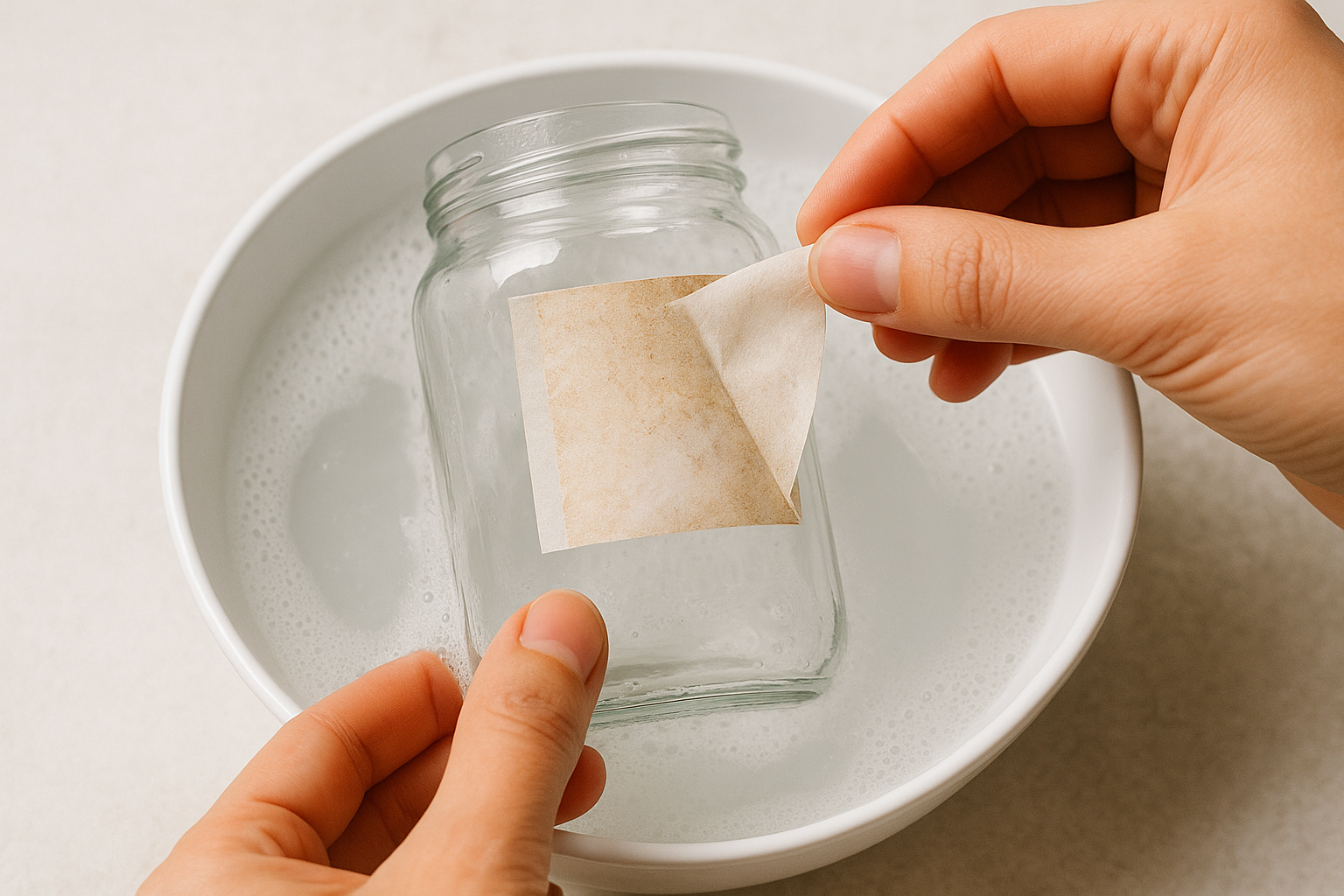 Peeling the label