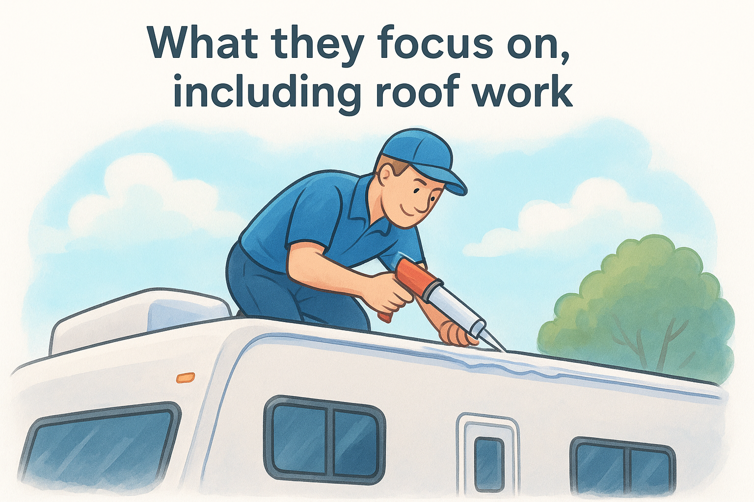 What they focus on, including roof work