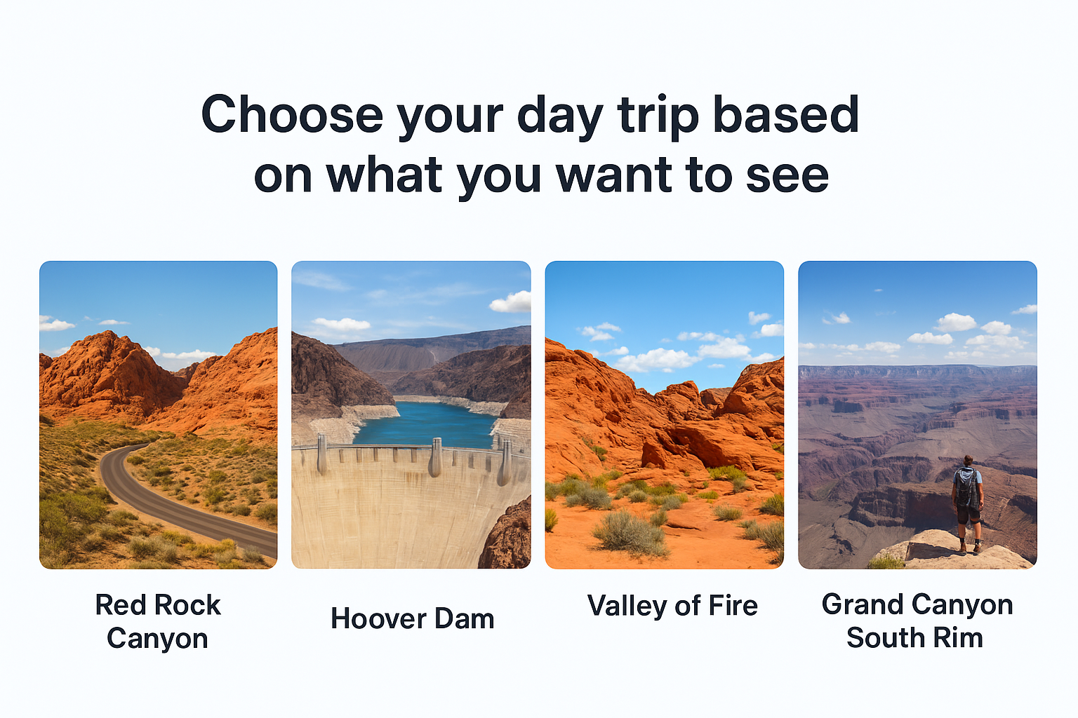 Choose your day trip based on what you want to see