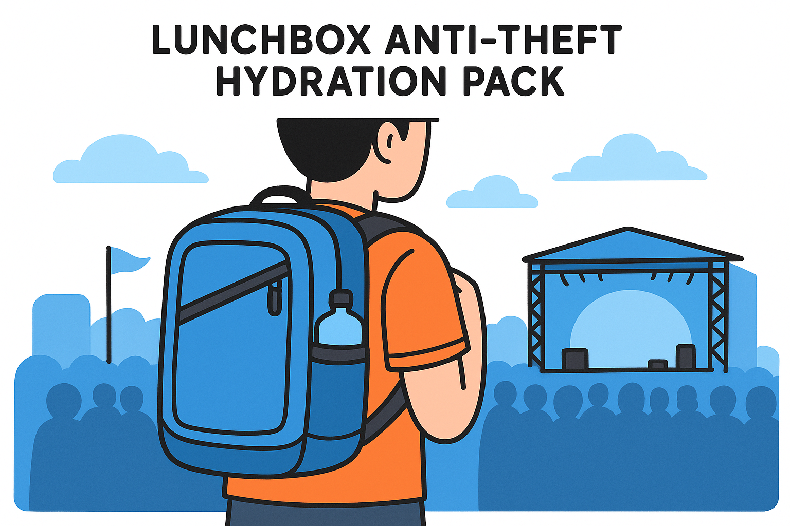 1. Lunchbox anti theft hydration pack