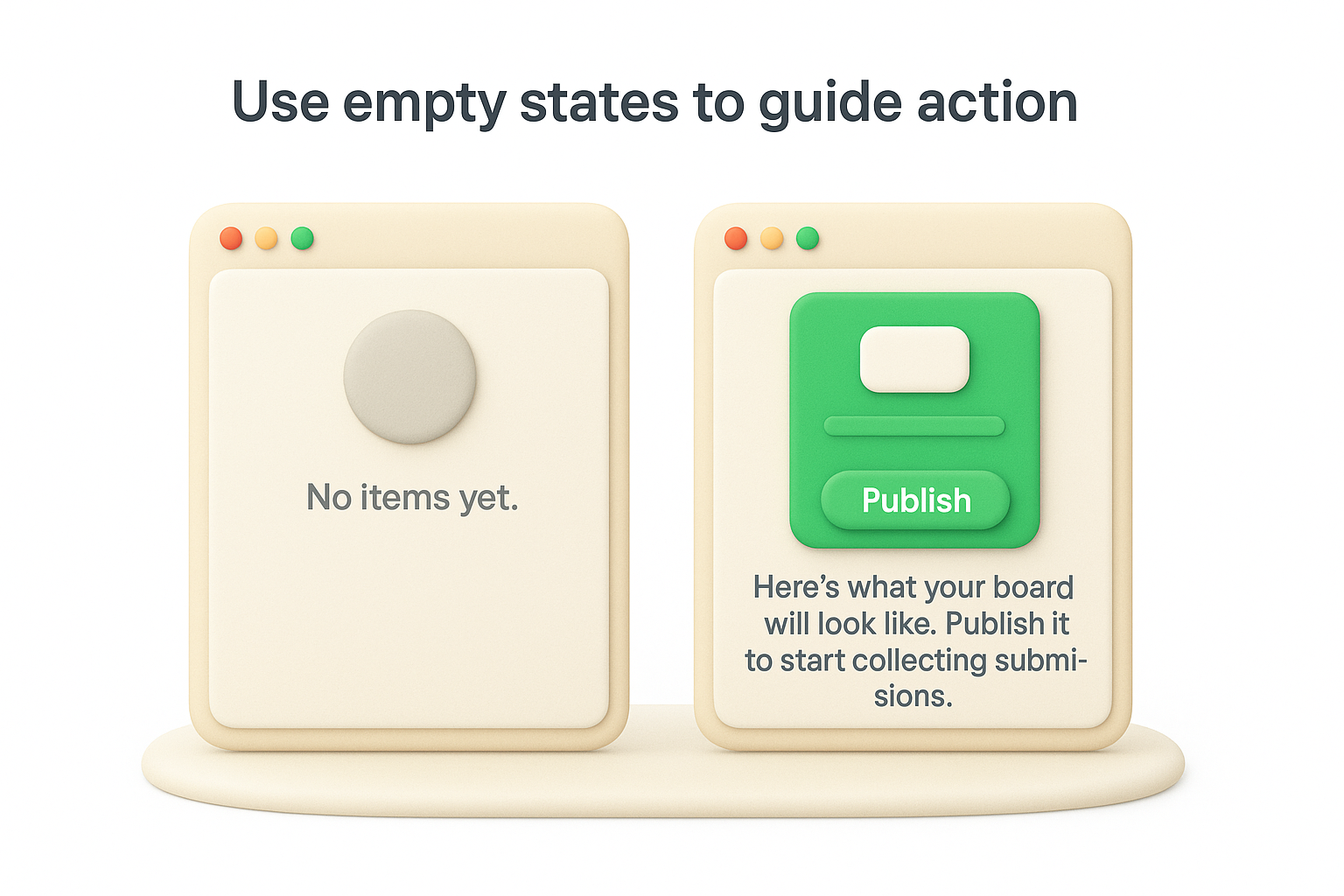 Use empty states to guide action