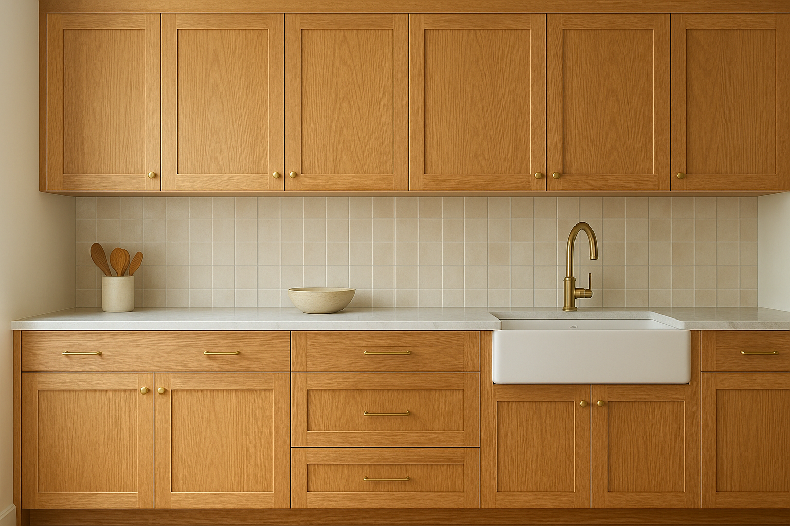 1. Light-stained white oak