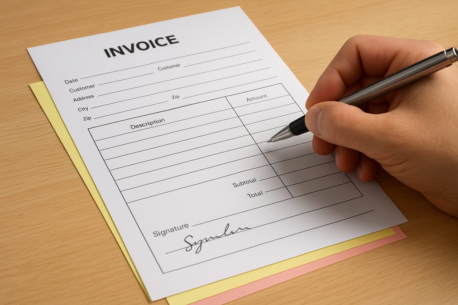 How carbonless NCR forms create copies