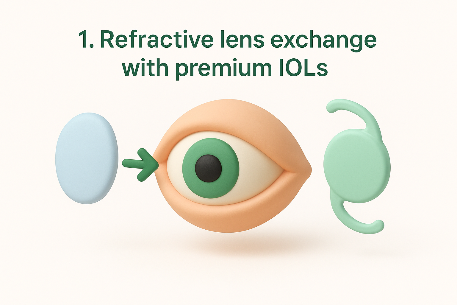 1. Refractive lens exchange with premium IOLs
