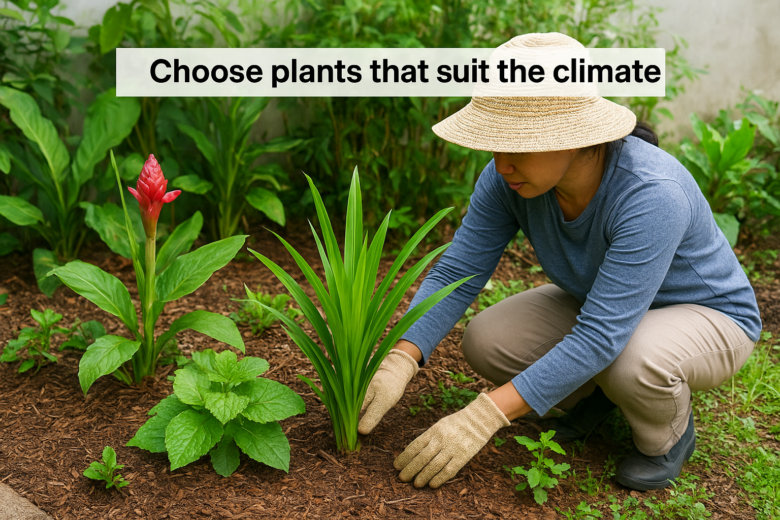Choose plants that suit the climate