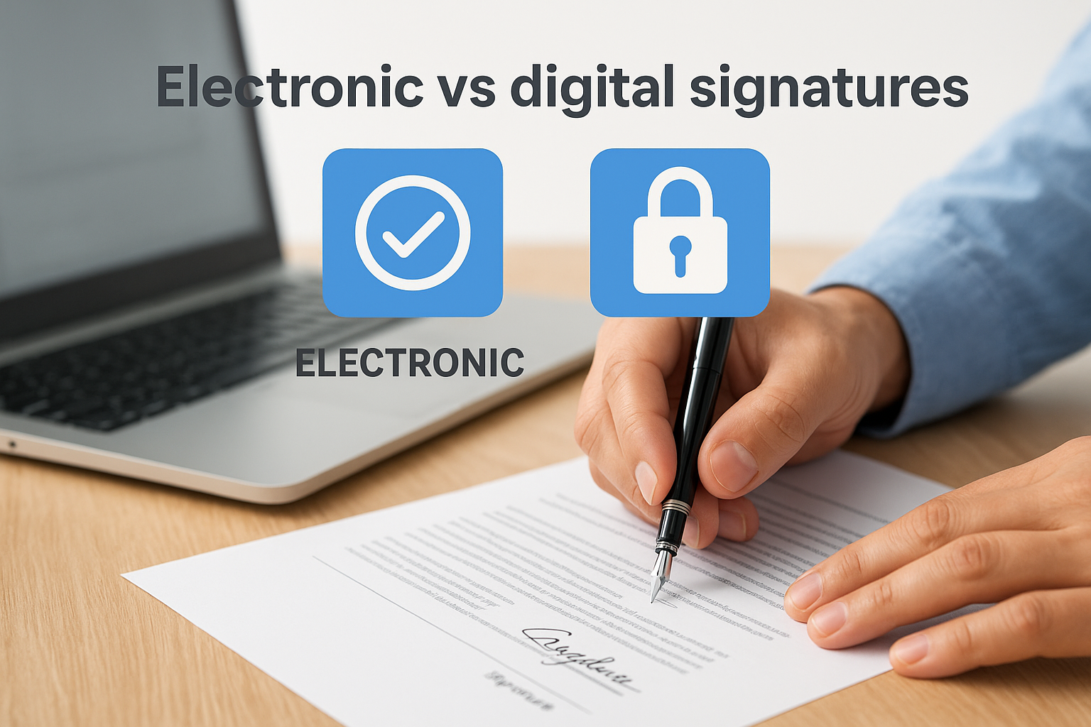 Electronic vs digital signatures