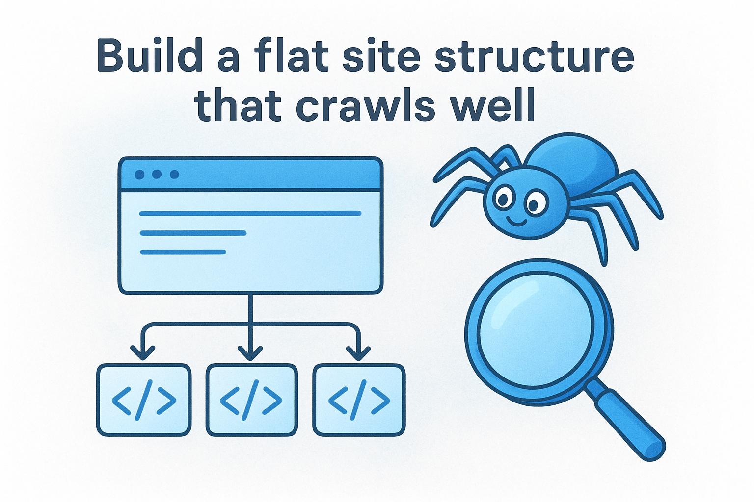 Build a flat site structure that crawls well