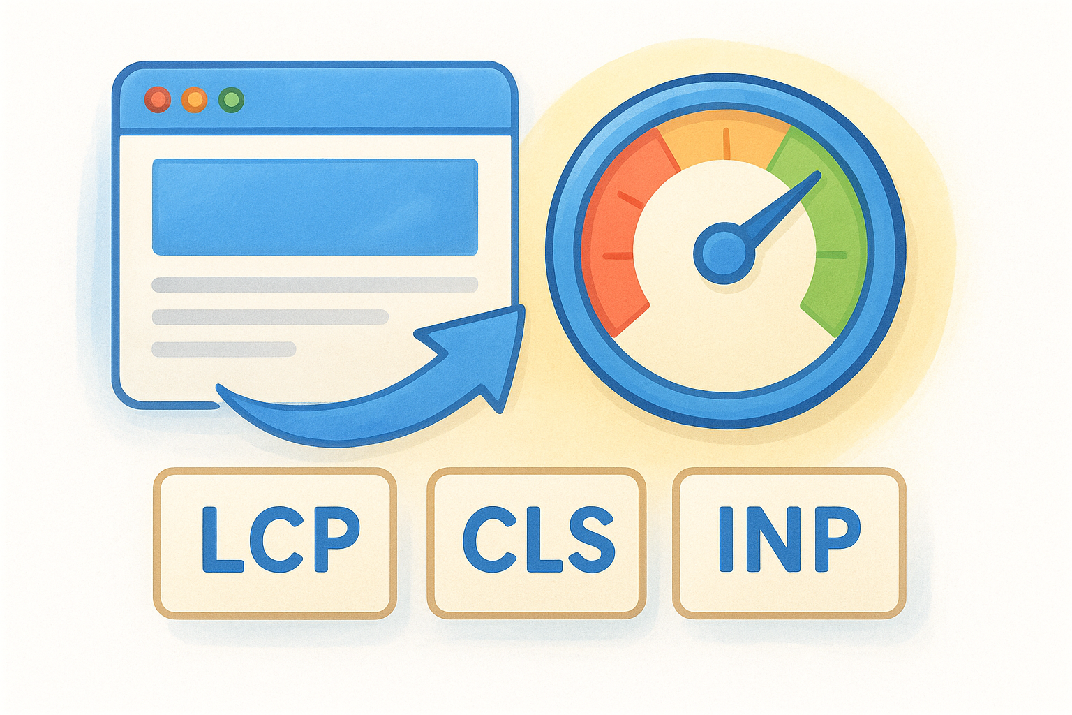 Target the three Core Web Vitals metrics