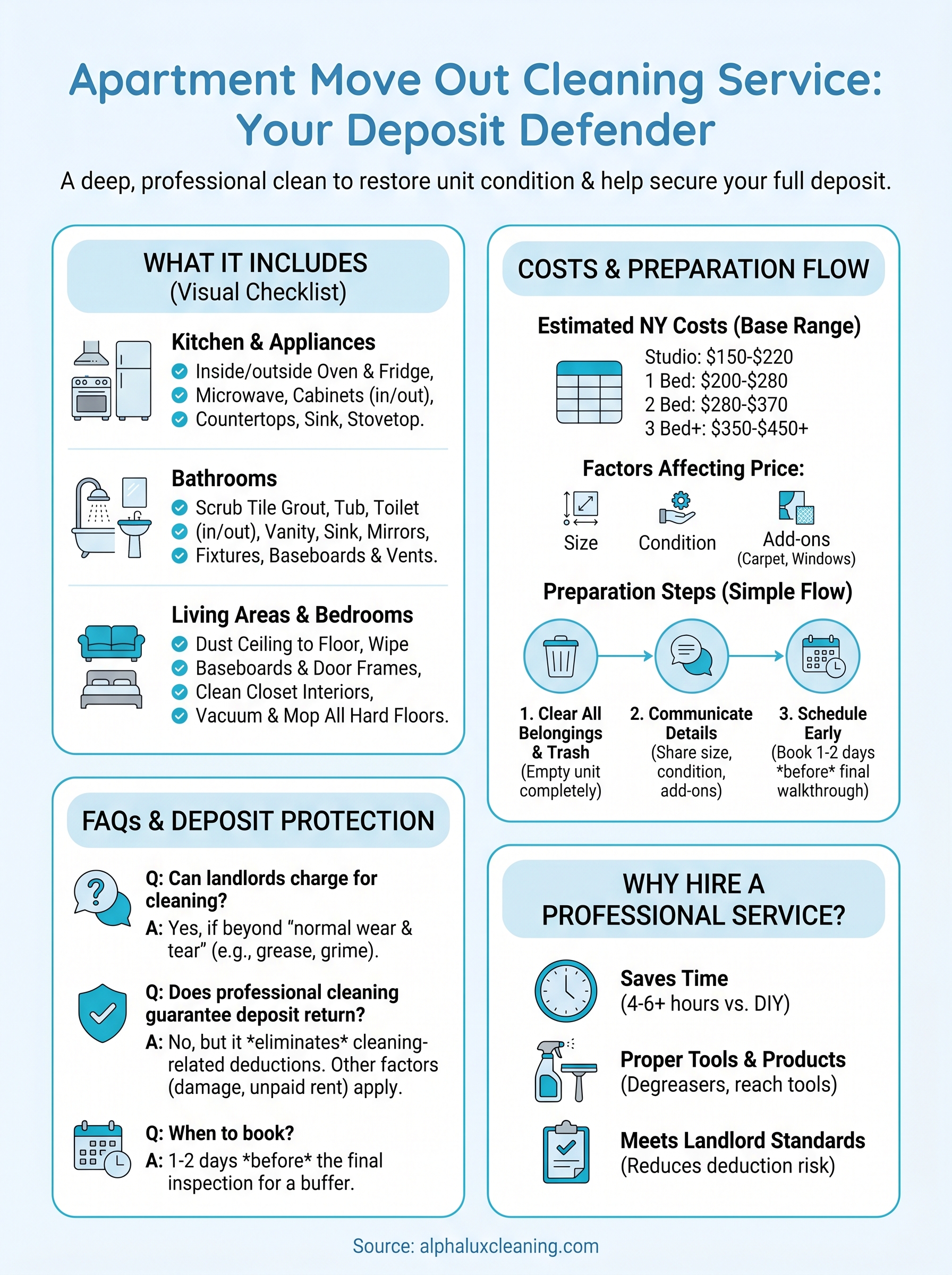 apartment move out cleaning service infographic