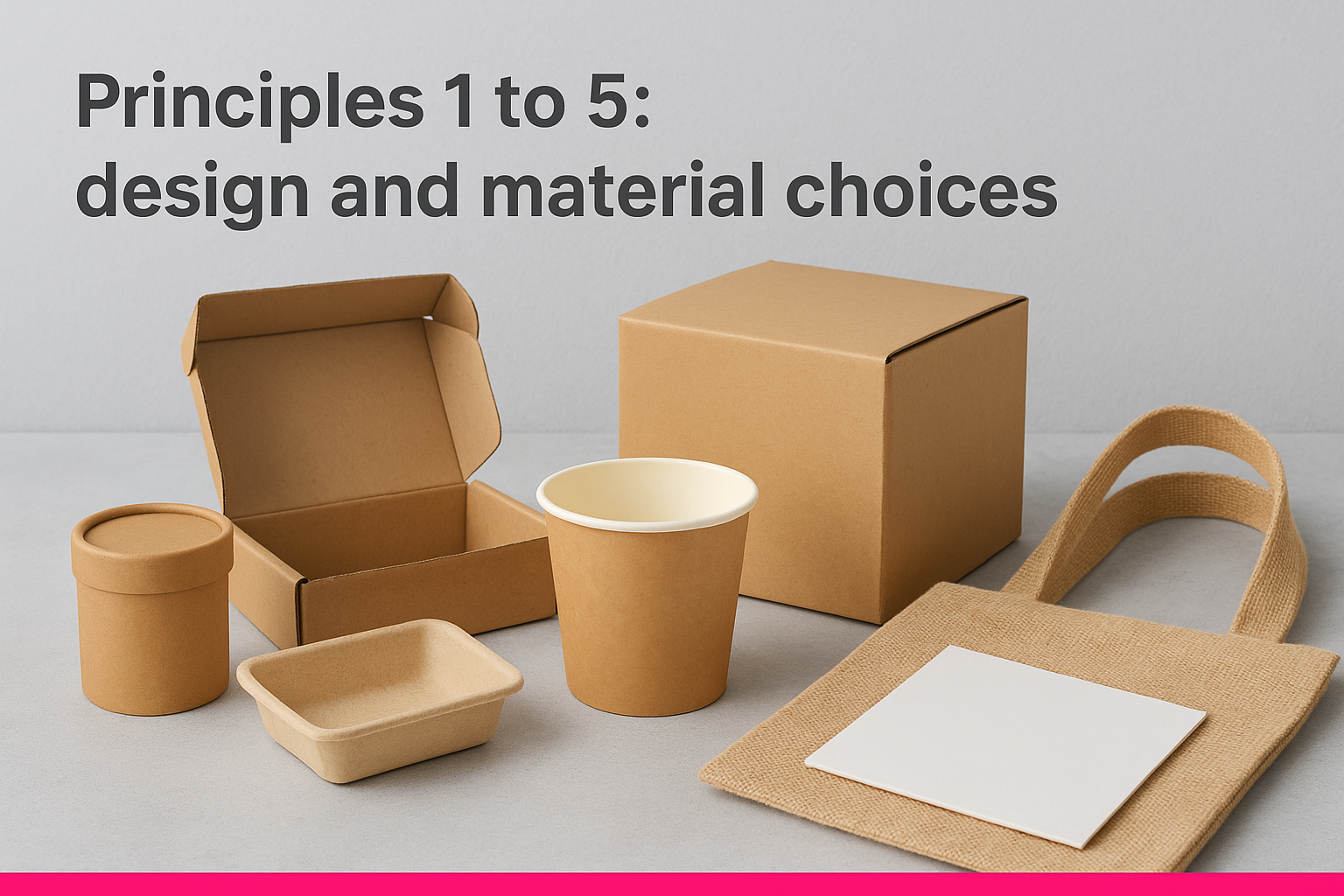 Principles 1 to 5: design and material choices