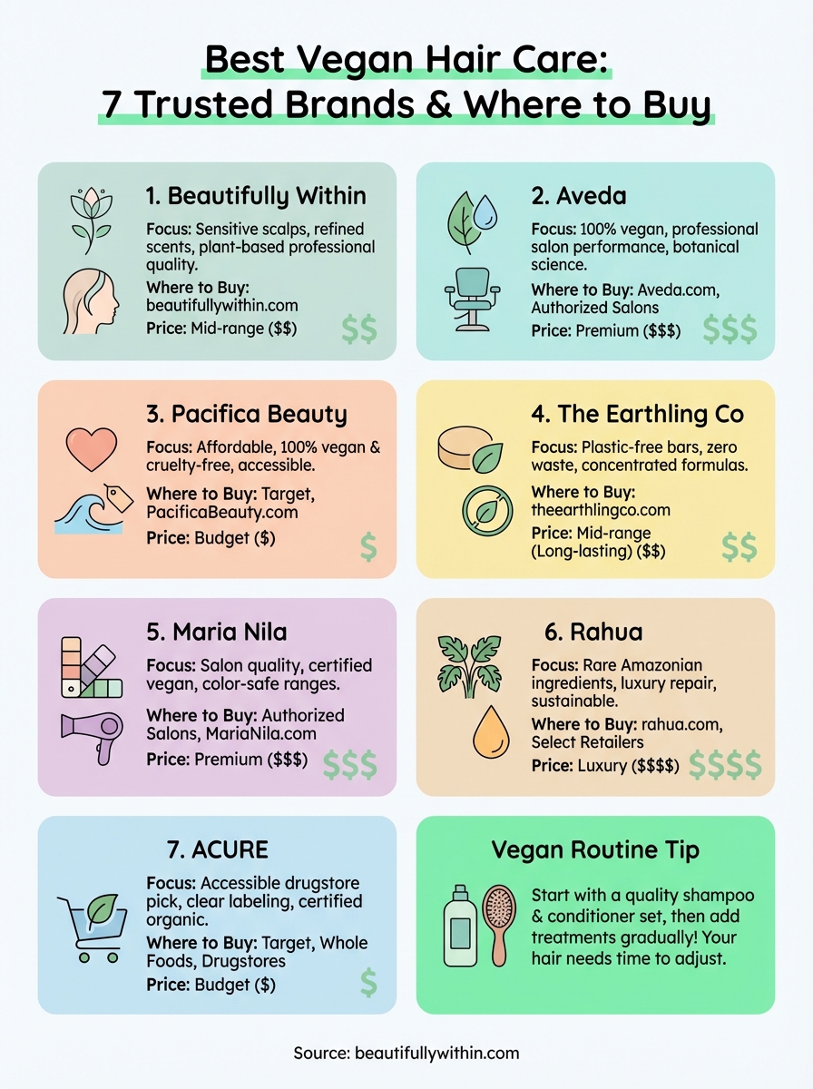 vegan hair care products infographic