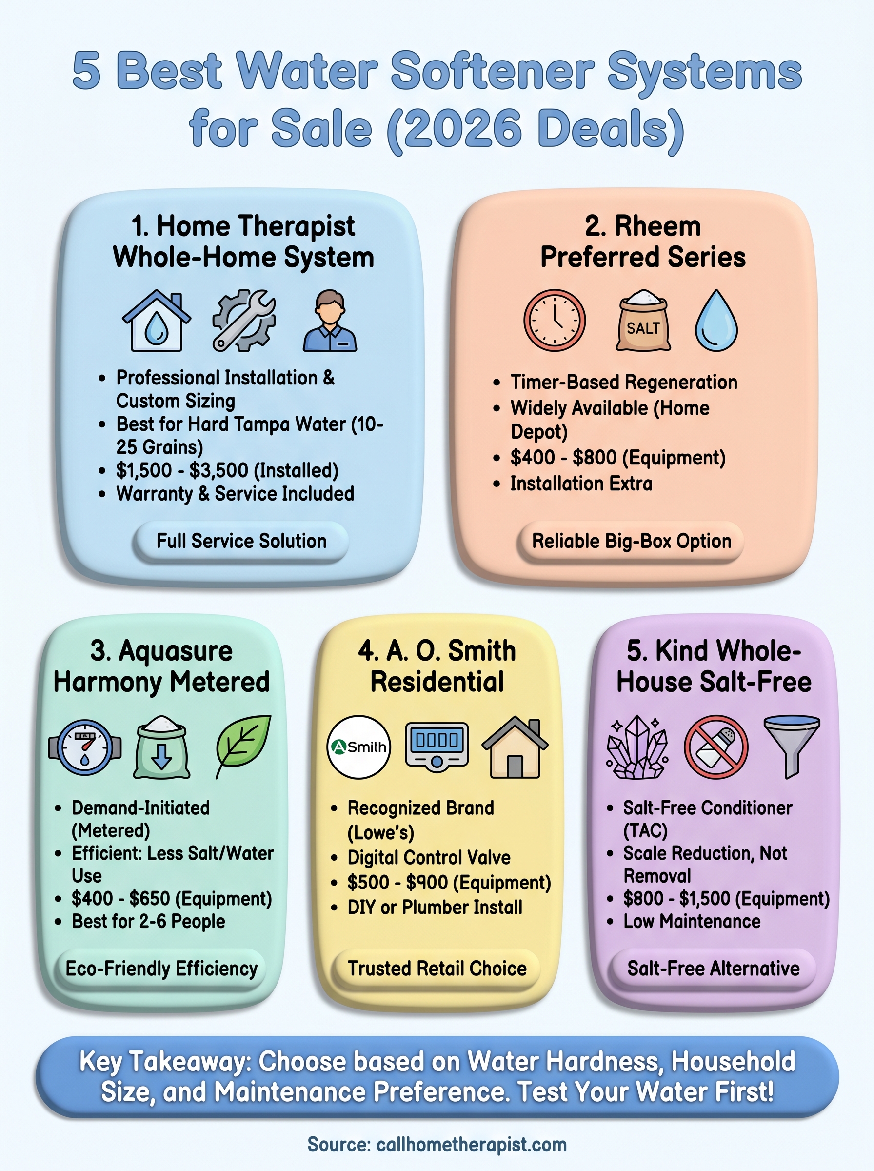 water softener system for sale infographic