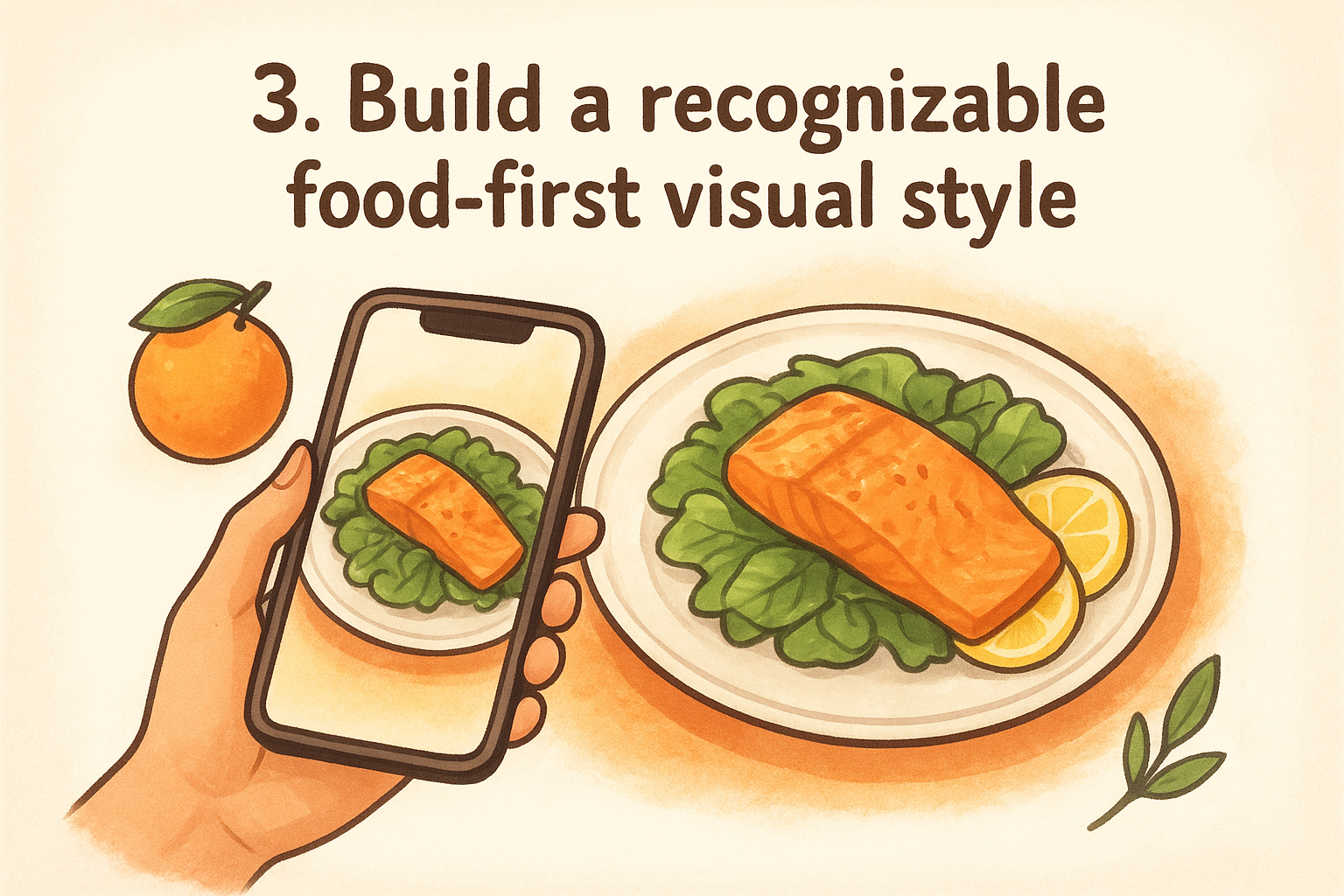 3. Build a recognizable food-first visual style