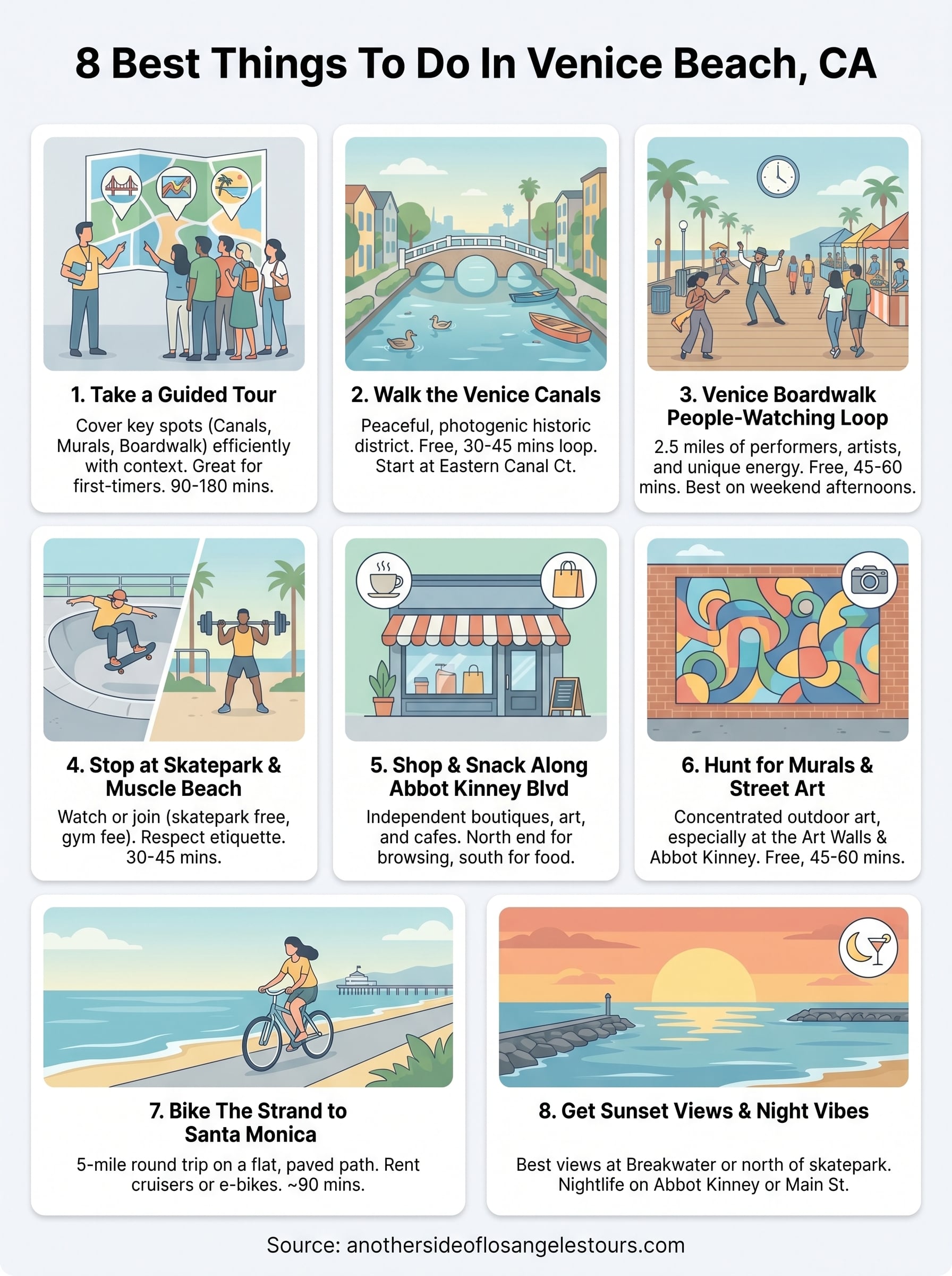 things to do in venice beach infographic