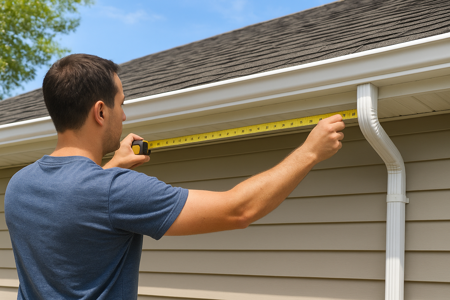 Measuring your home's gutter runs