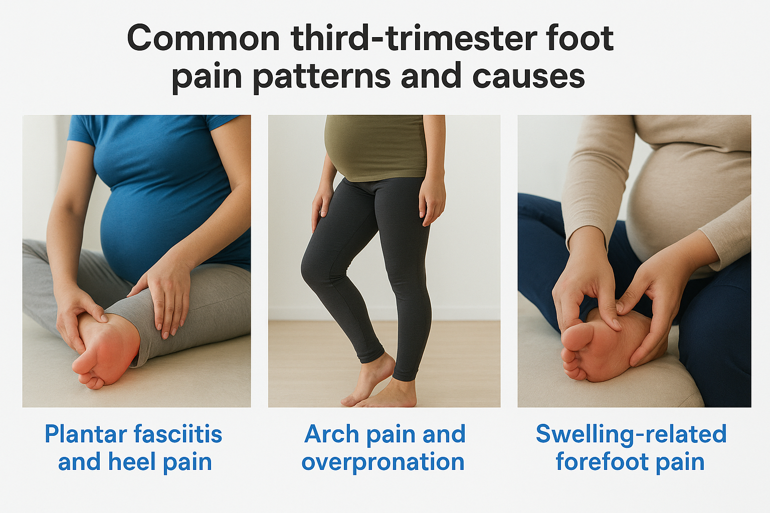 Common third-trimester foot pain patterns and causes