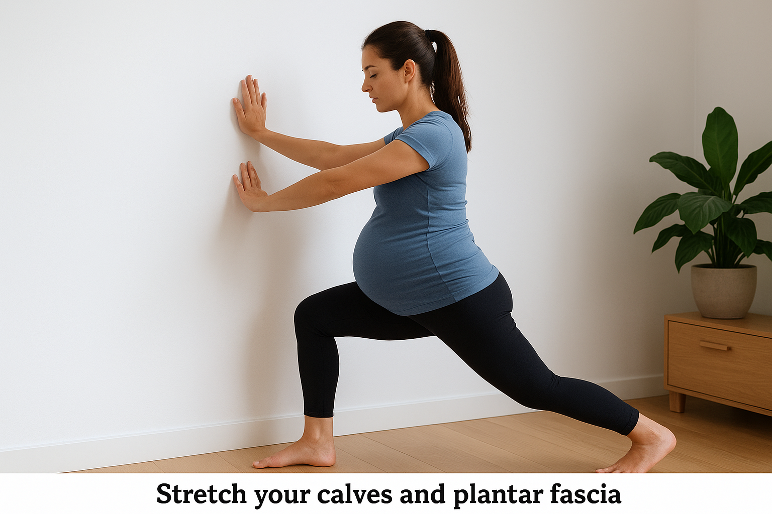 Stretch your calves and plantar fascia