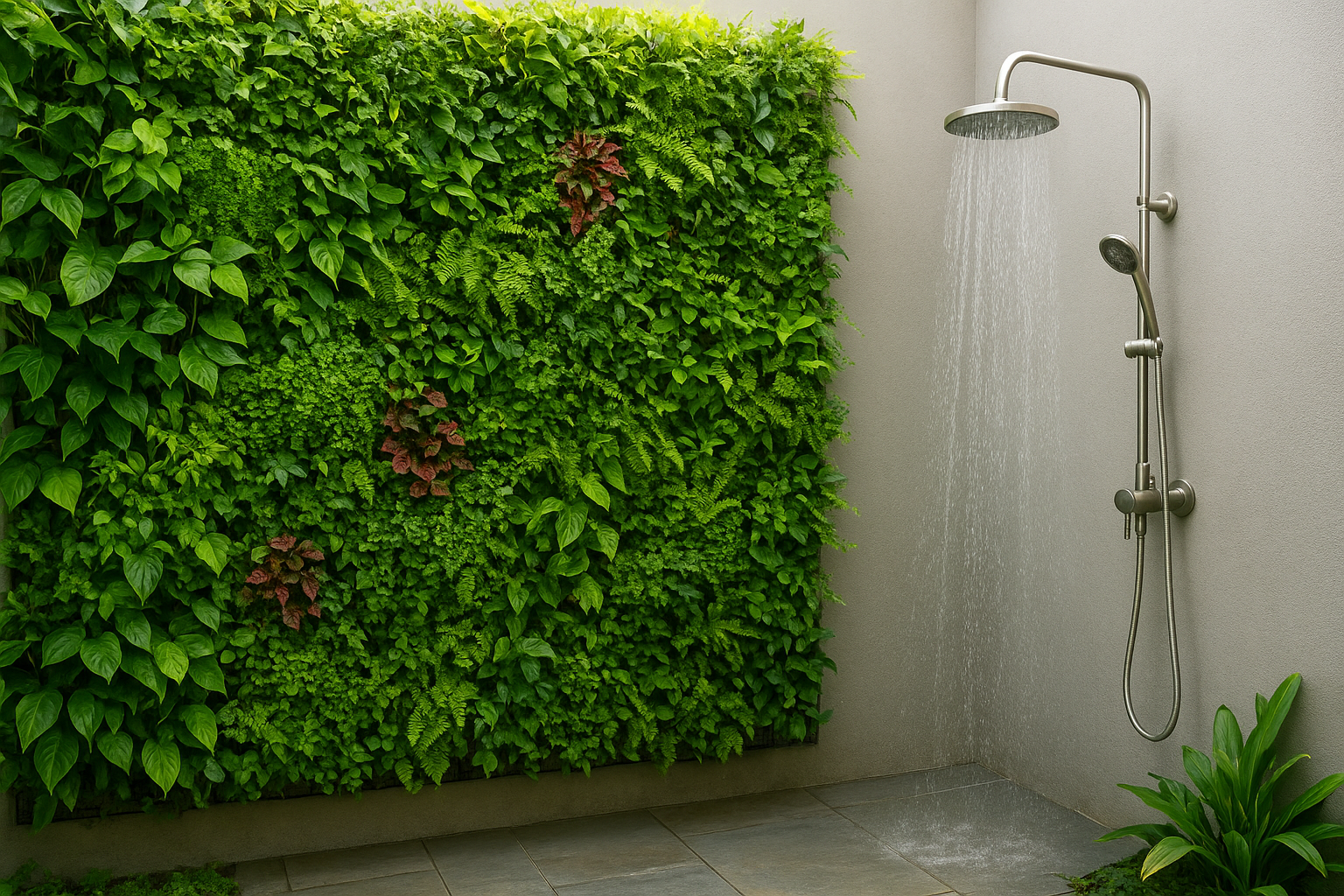 2. Use a vertical garden wall as a living screen