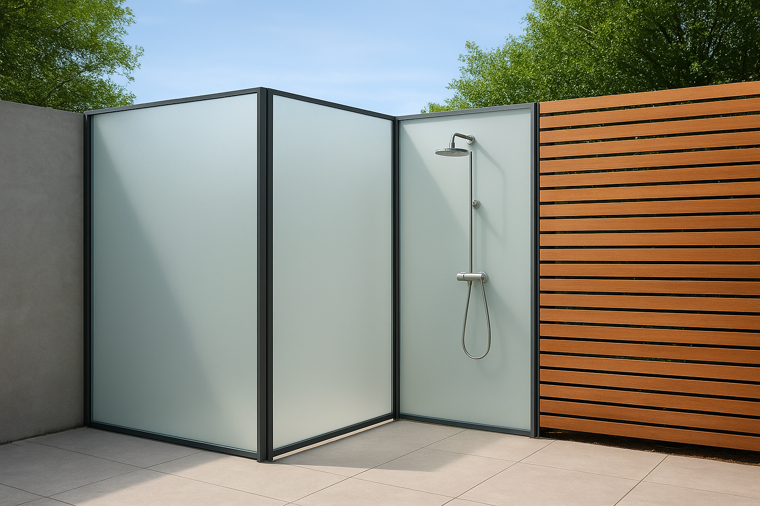 5. Choose frosted panels for a modern enclosure