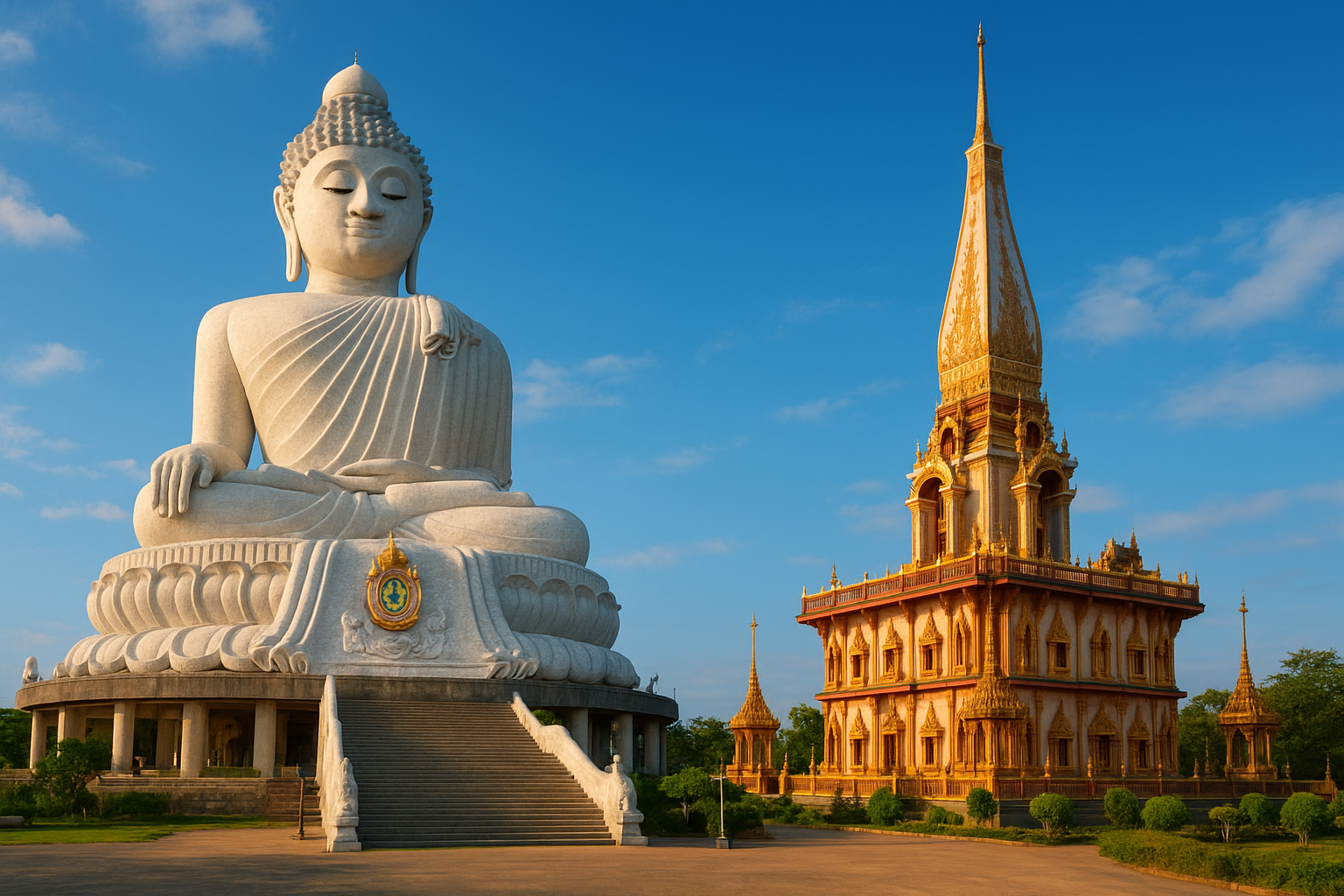 Big Buddha i świątynia Wat Chalong