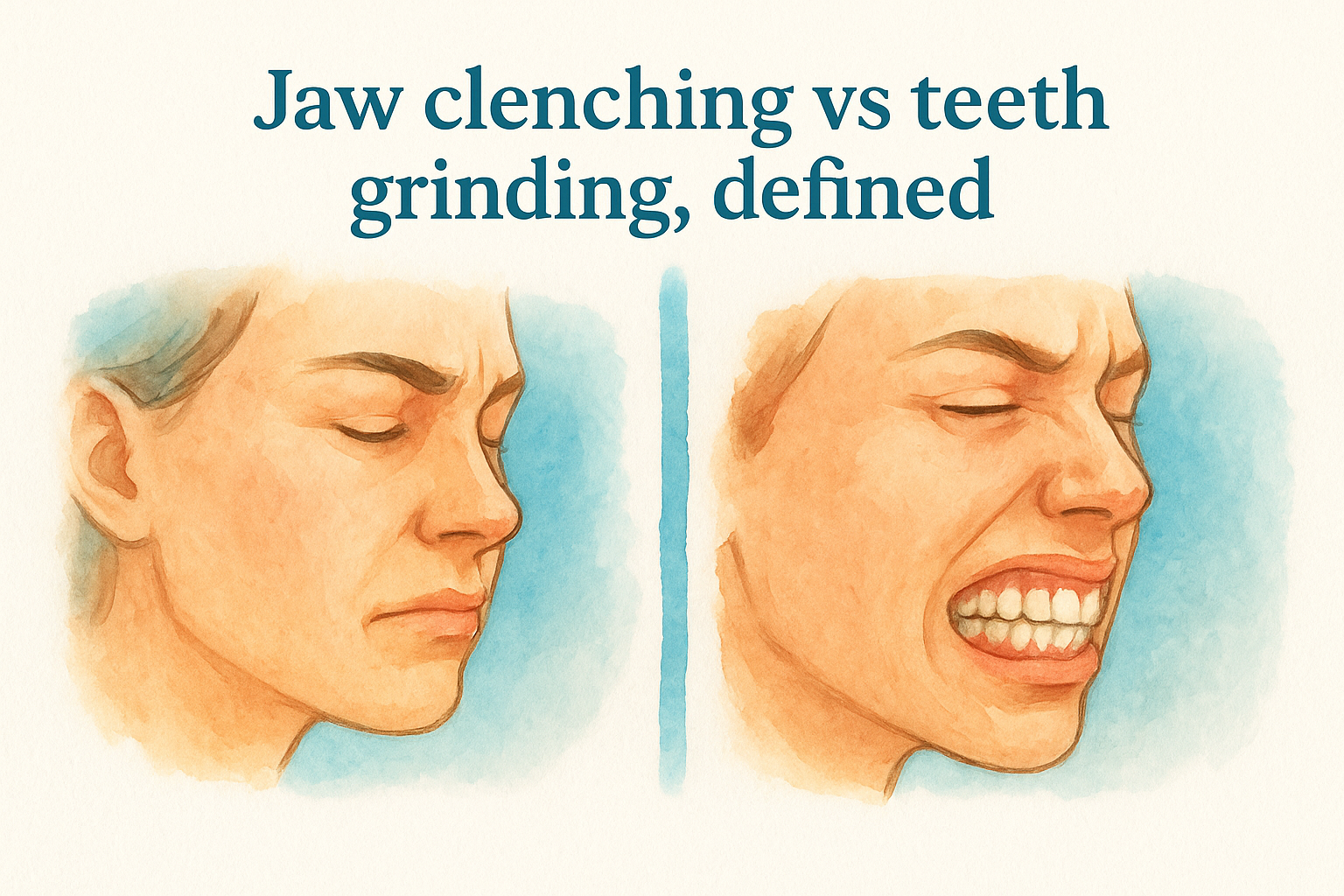 Jaw clenching vs teeth grinding, defined