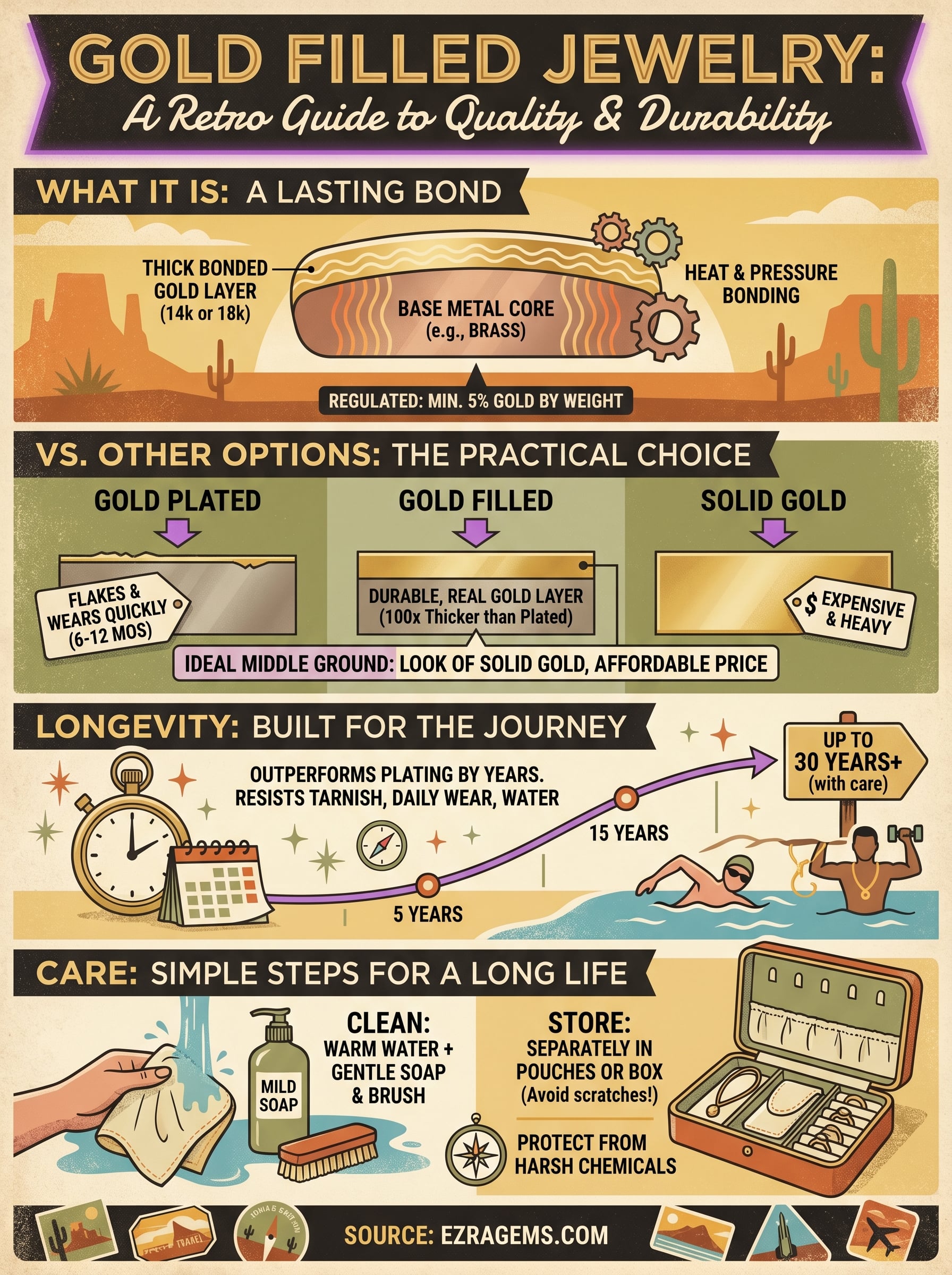 gold filled jewelry infographic