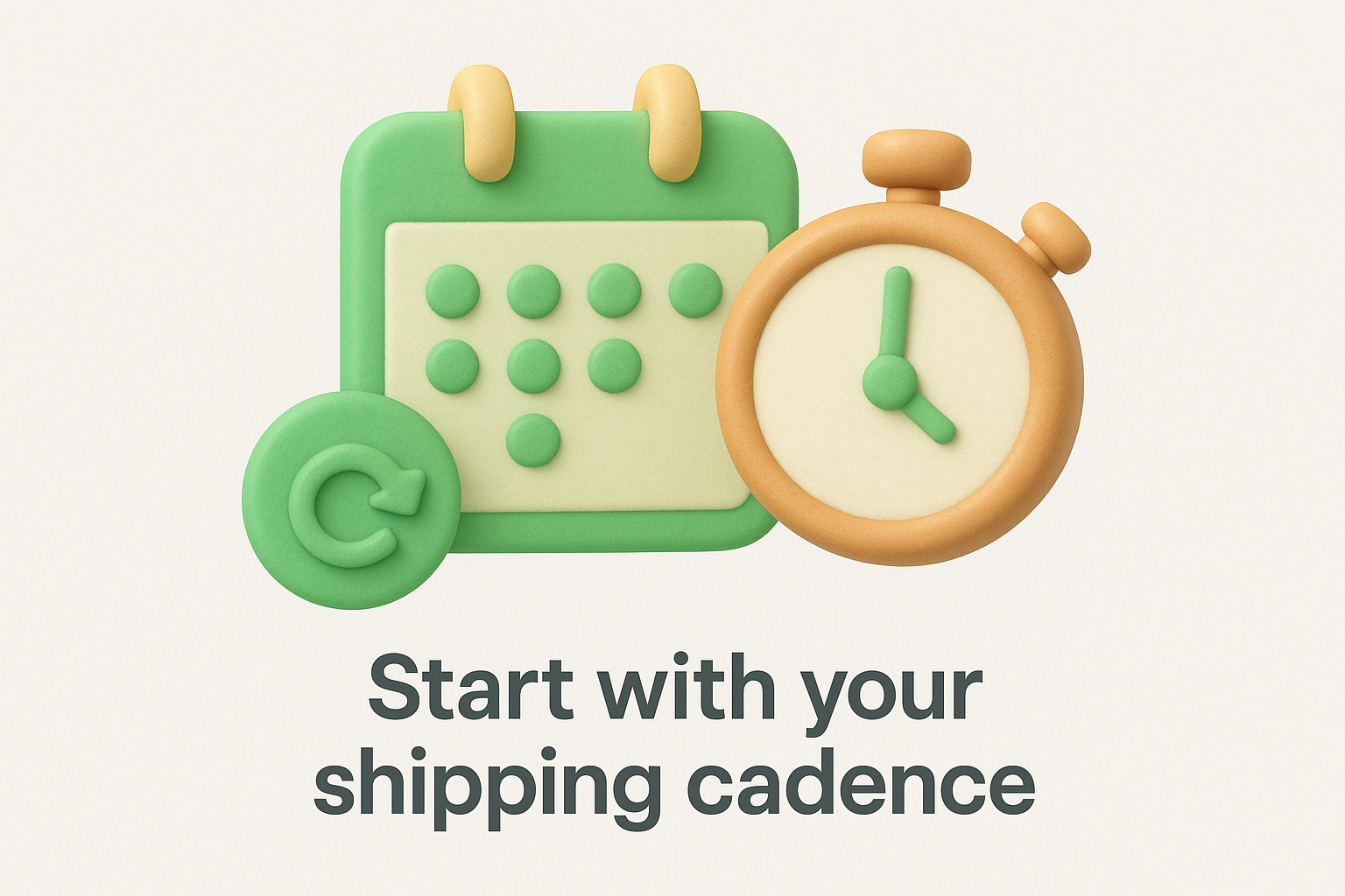 Start with your shipping cadence