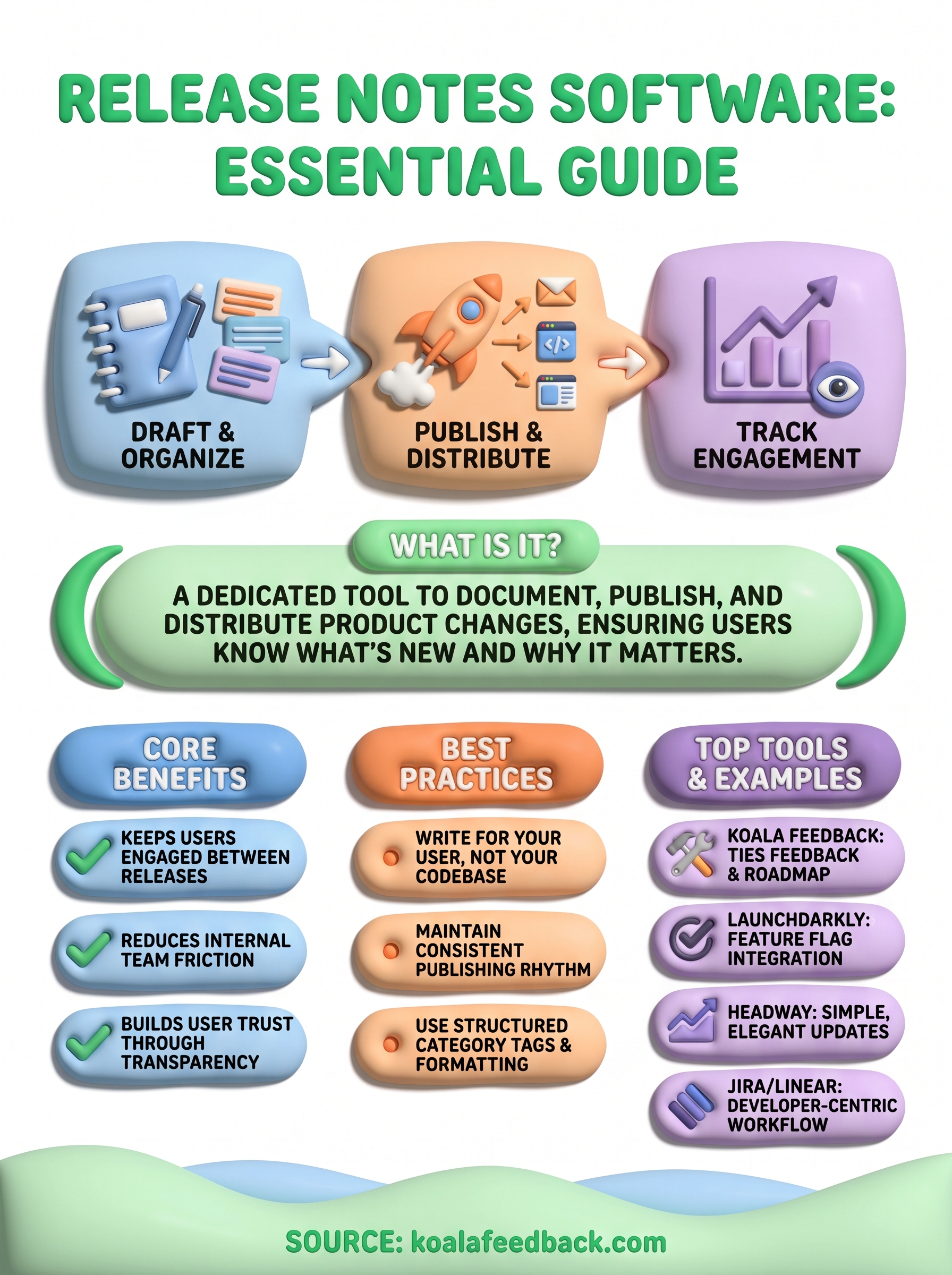 release notes software infographic