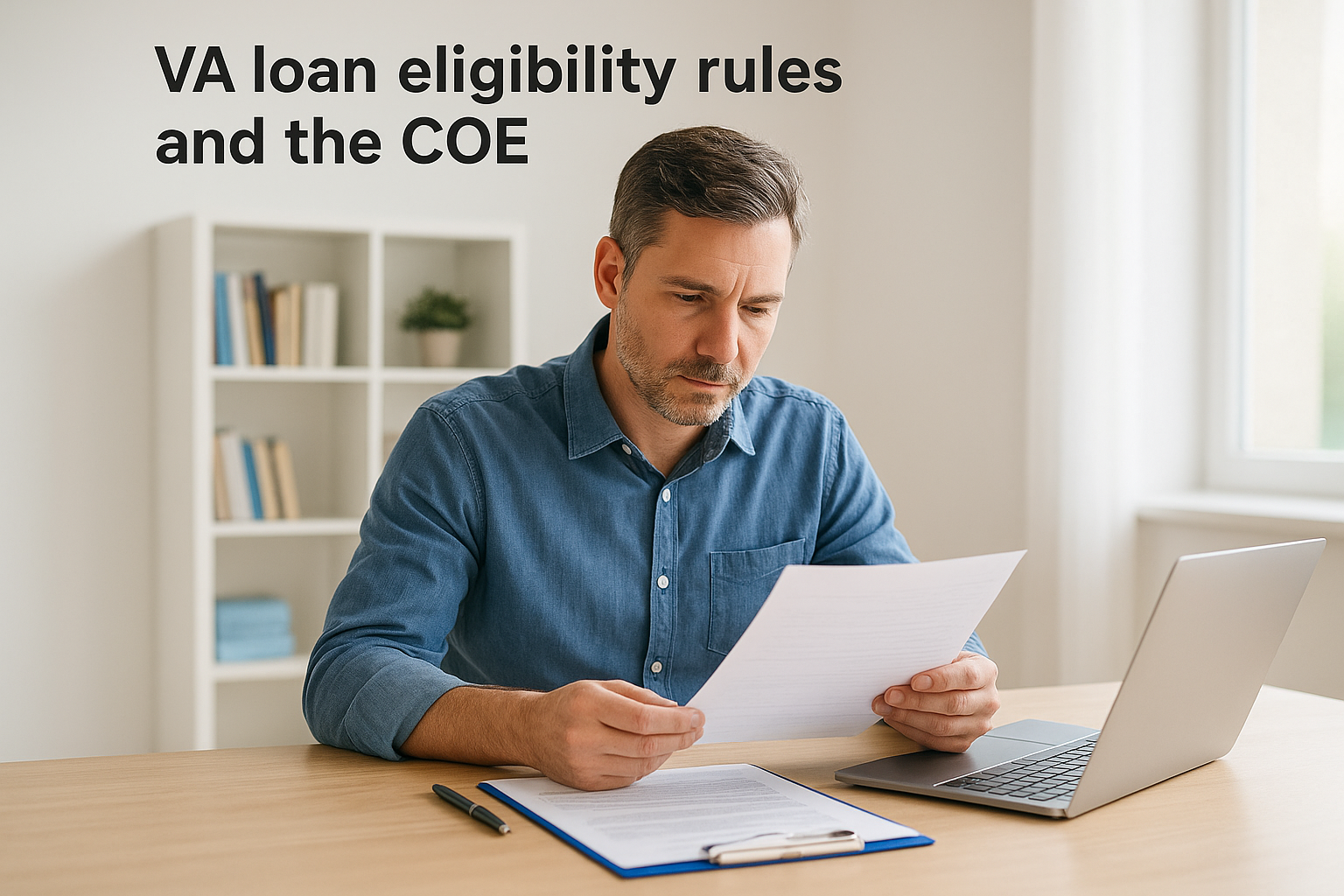 VA loan eligibility rules and the COE