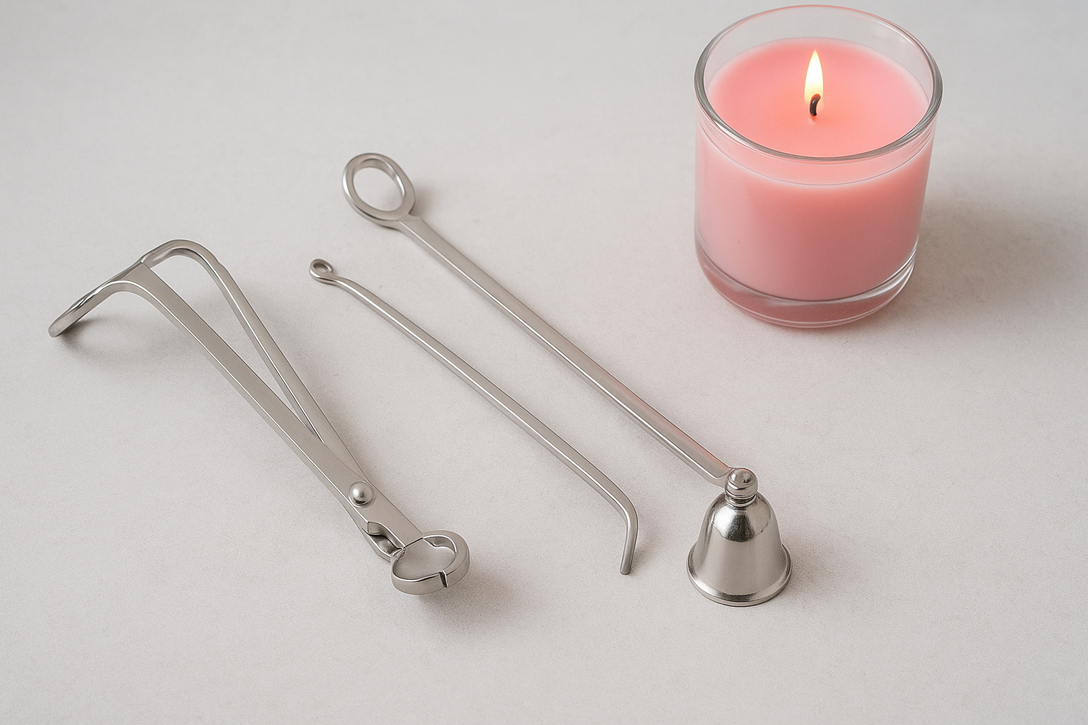 5. Amazon stainless steel wick trimmer set