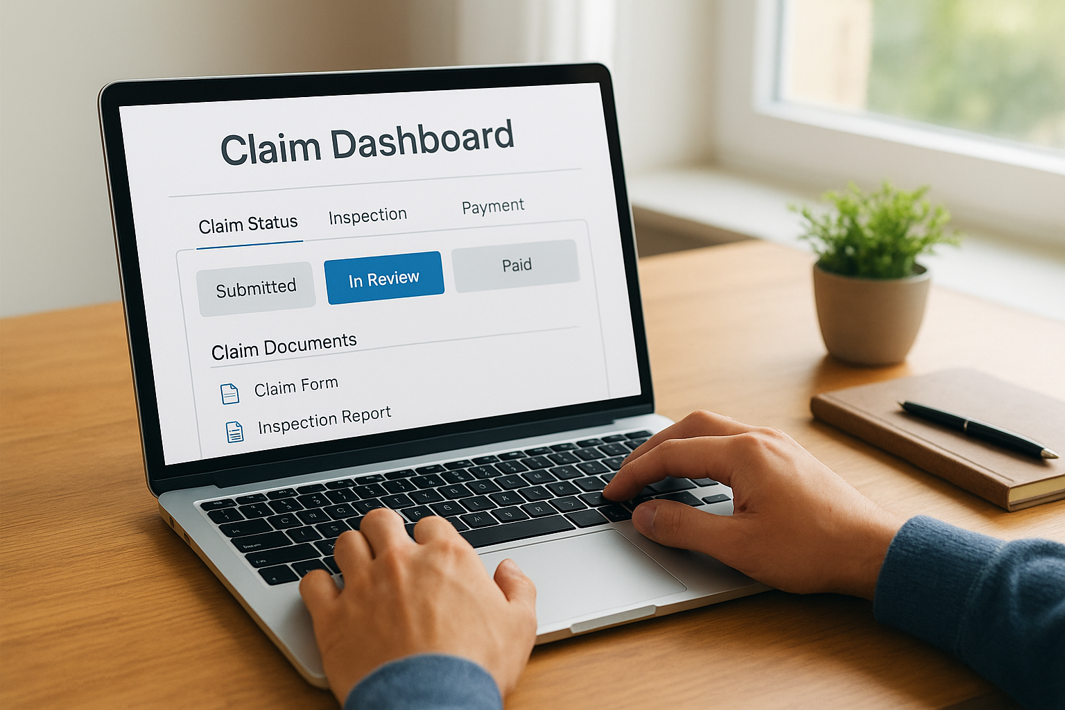 Monitor your claim dashboard