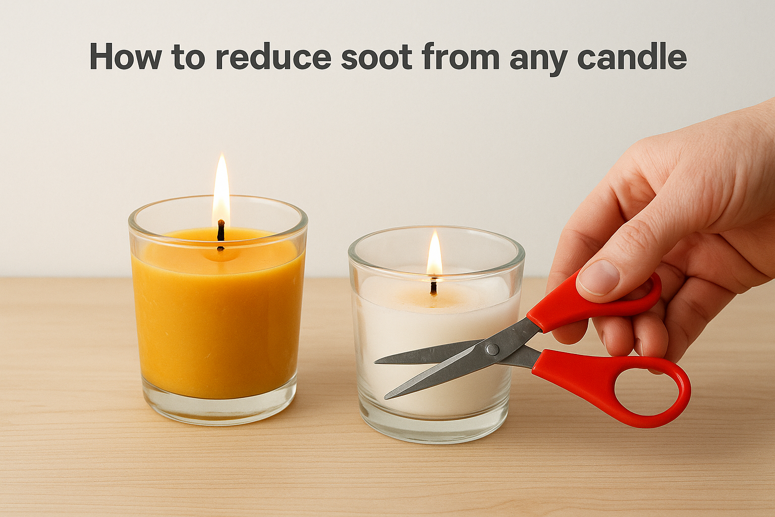 How to reduce soot from any candle